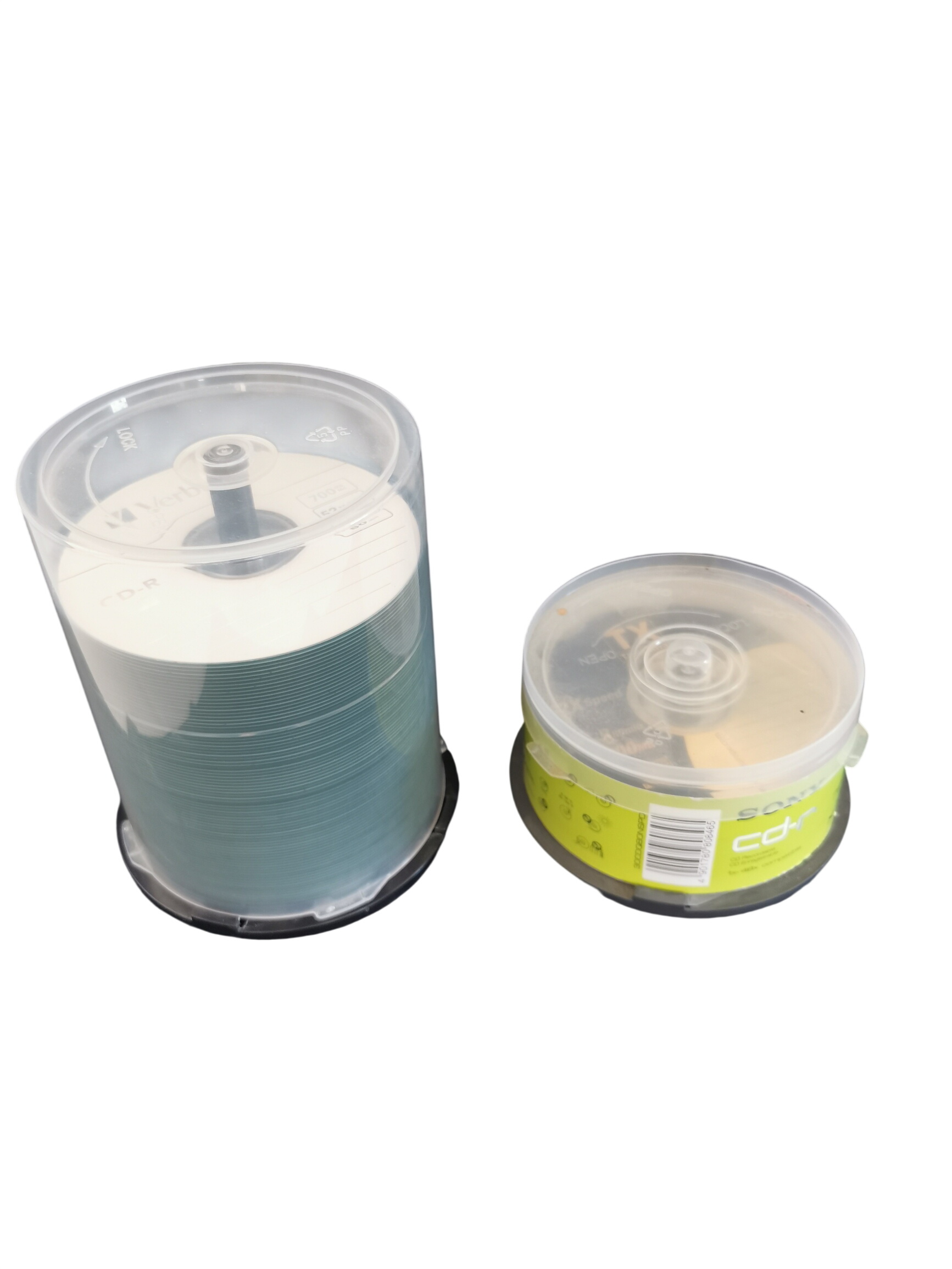 LOT DE 105 CD-R 80 EN SPINDLE MARQUE (VERBATIM/SONY/MEMOREX/TX) # Parfait état - 19,00 € LOT DE 105 CD-R 80 EN SPINDLE MARQUE (VERBATIM/SONY/MEMOREX/TX) # Parfait état reconditionné disponible sur Label Emmaüs