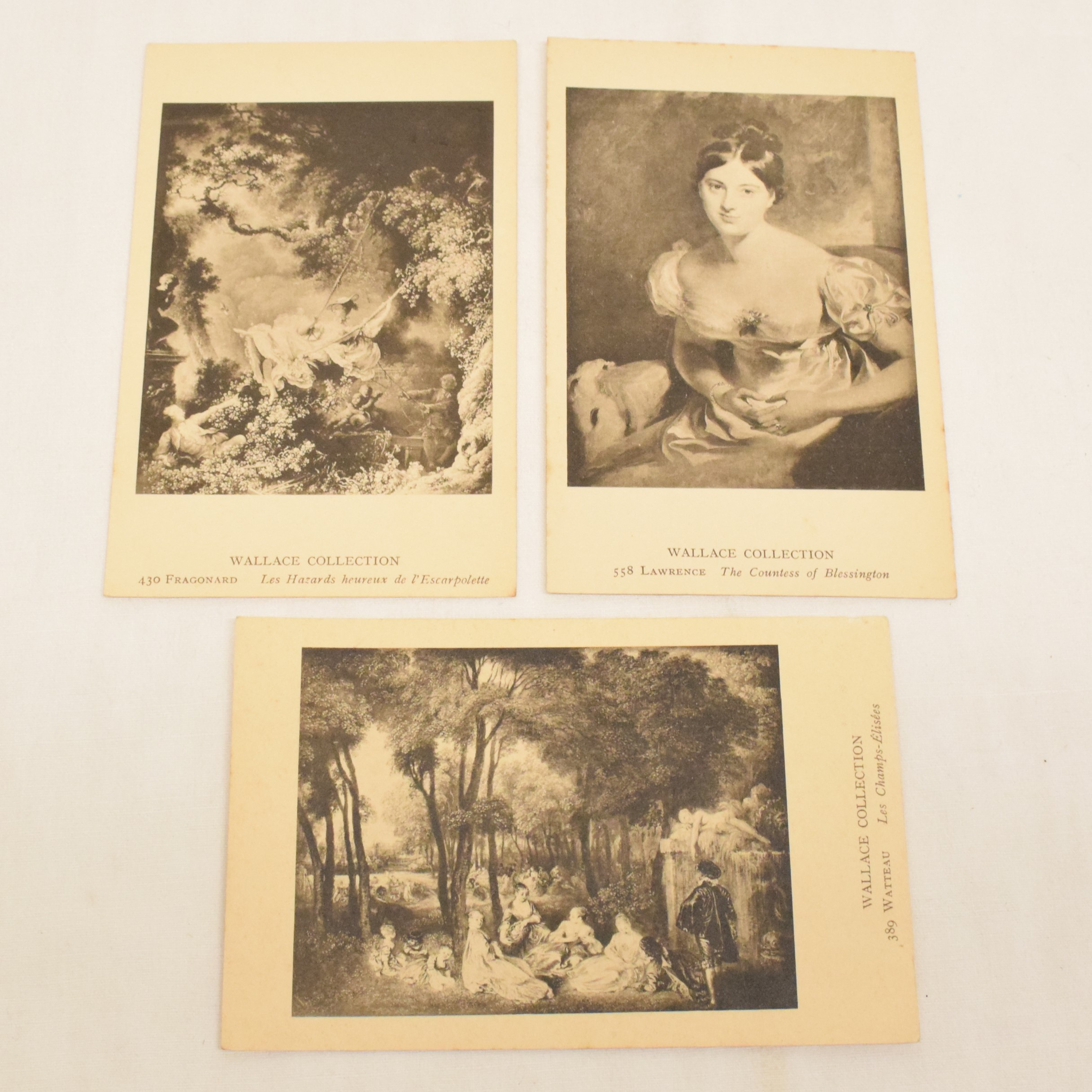 Voir photo 2 de Lot de 13 anciennes cartes postales illustrées de peinture célèbres THE WALLACE COLLECTION Lot de 13 anciennes cartes postales illustrées de peinture célèbres THE WALLACE COLLECTION Bon état reconditionné photo 2