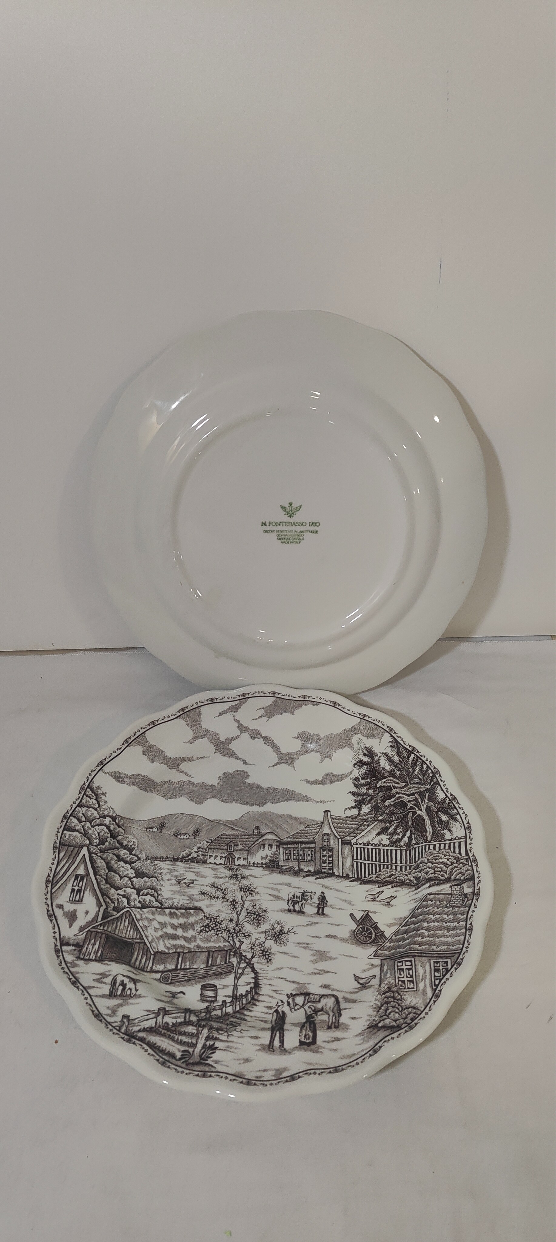 Voir photo 2 de Lot de 2 assiettes plates en porcelaine anglaise Lot de 2 assiettes plates en porcelaine anglaise Très bon état reconditionné photo 2