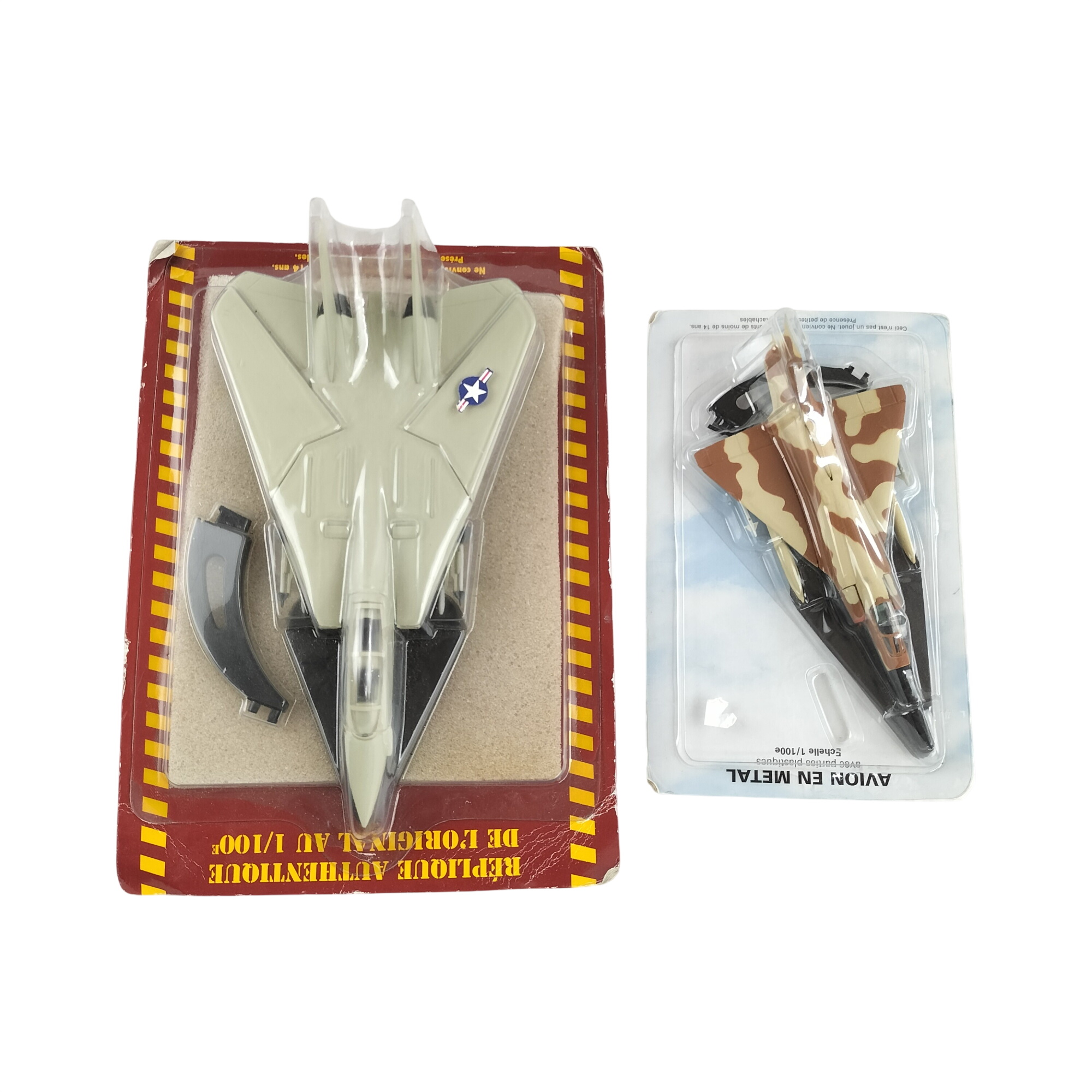 Lot de 2 avions de chasse F-14 Tomcat – Modèles de collection en métal et plastique Parfait état - alternatives disponibles sur Dero Lot de 2 avions de chasse F-14 Tomcat – Modèles de collection en métal et plastique Parfait état reconditionné (offre indisponible)