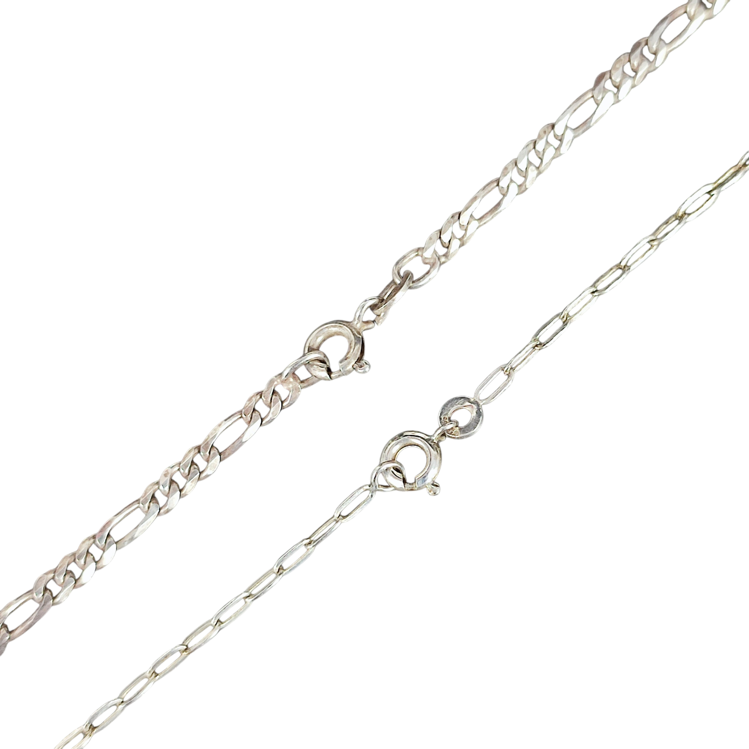 Voir photo 3 de Lot de 2 chaînes en argent pour homme Lot de 2 chaînes en argent pour homme Bon état reconditionné photo 3