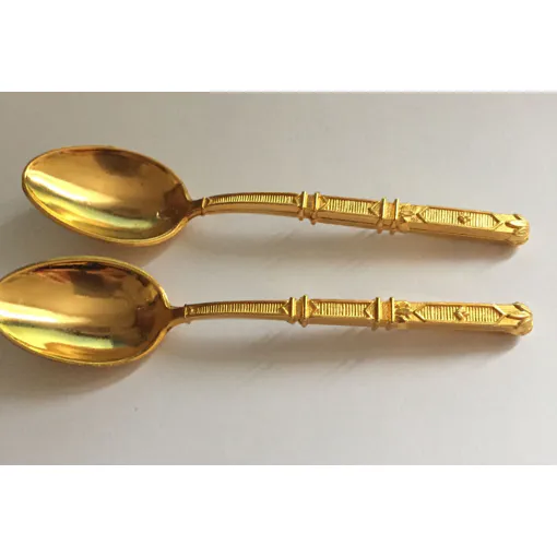 Lot De 2 Cuillères À Expresso En Métal Doré Bon état reconditionné disponible sur Rakuten