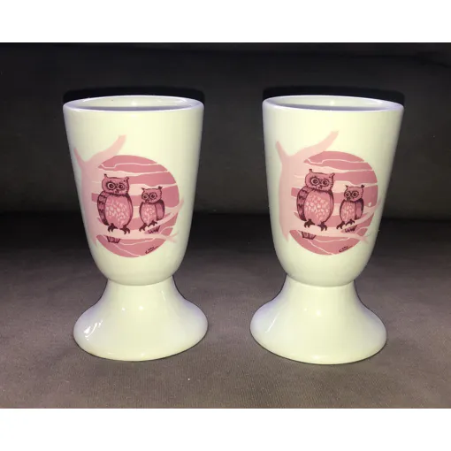 Lot De 2 Mazagrans En Céramique Décor Hiboux Vintage Bon état reconditionné disponible sur Rakuten