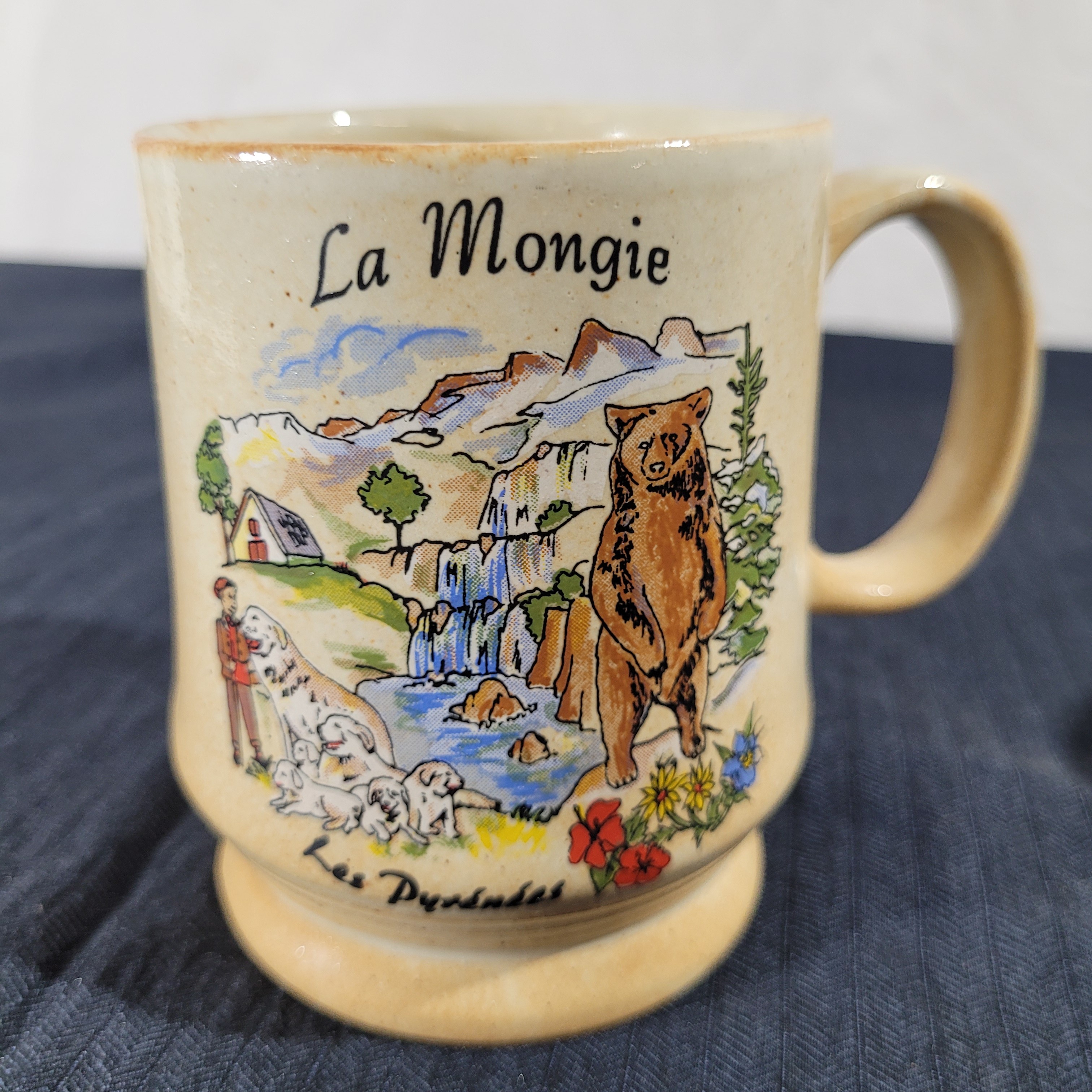 Voir photo 2 de Lot de 2 mugs vintage en grès véritable – Souvenir des Pyrénées Lot de 2 mugs vintage en grès véritable – Souvenir des Pyrénées Très bon état reconditionné photo 2