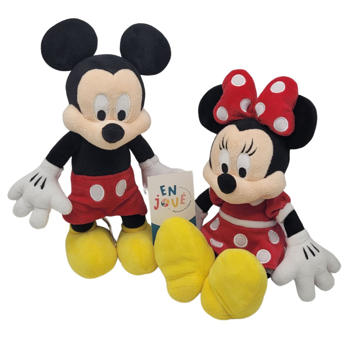 Voir photo 2 de Lot de 2 peluches - Mickey et Minnie 25 cm - Disney - A partir de 12 mois. Lot de 2 peluches - Mickey et Minnie 25 cm - Disney - A partir de 12 mois. Bon état reconditionné photo 2