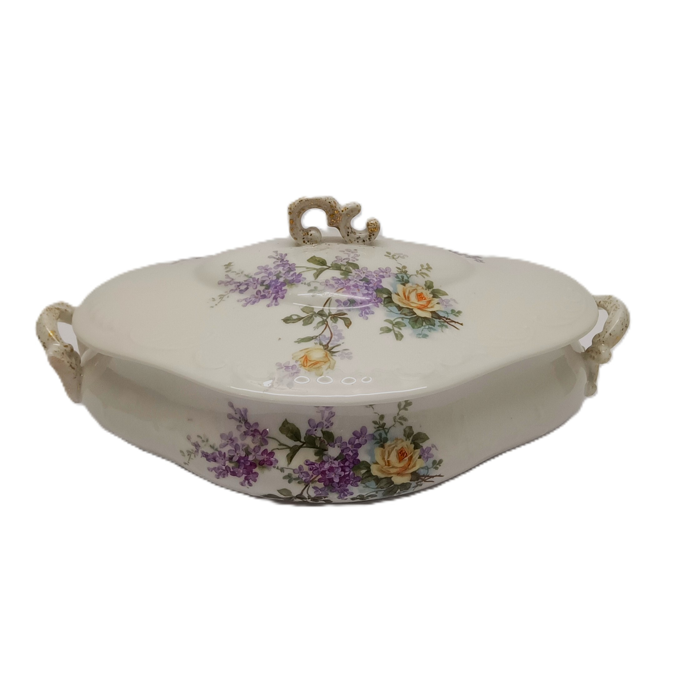 Voir photo 5 de 🌸 Lot de 2 plats anciens en faïence décor floral – soupière + plat coquille 🌸 Lot de 2 plats anciens en faïence décor floral – soupière + plat coquille reconditionné photo 5