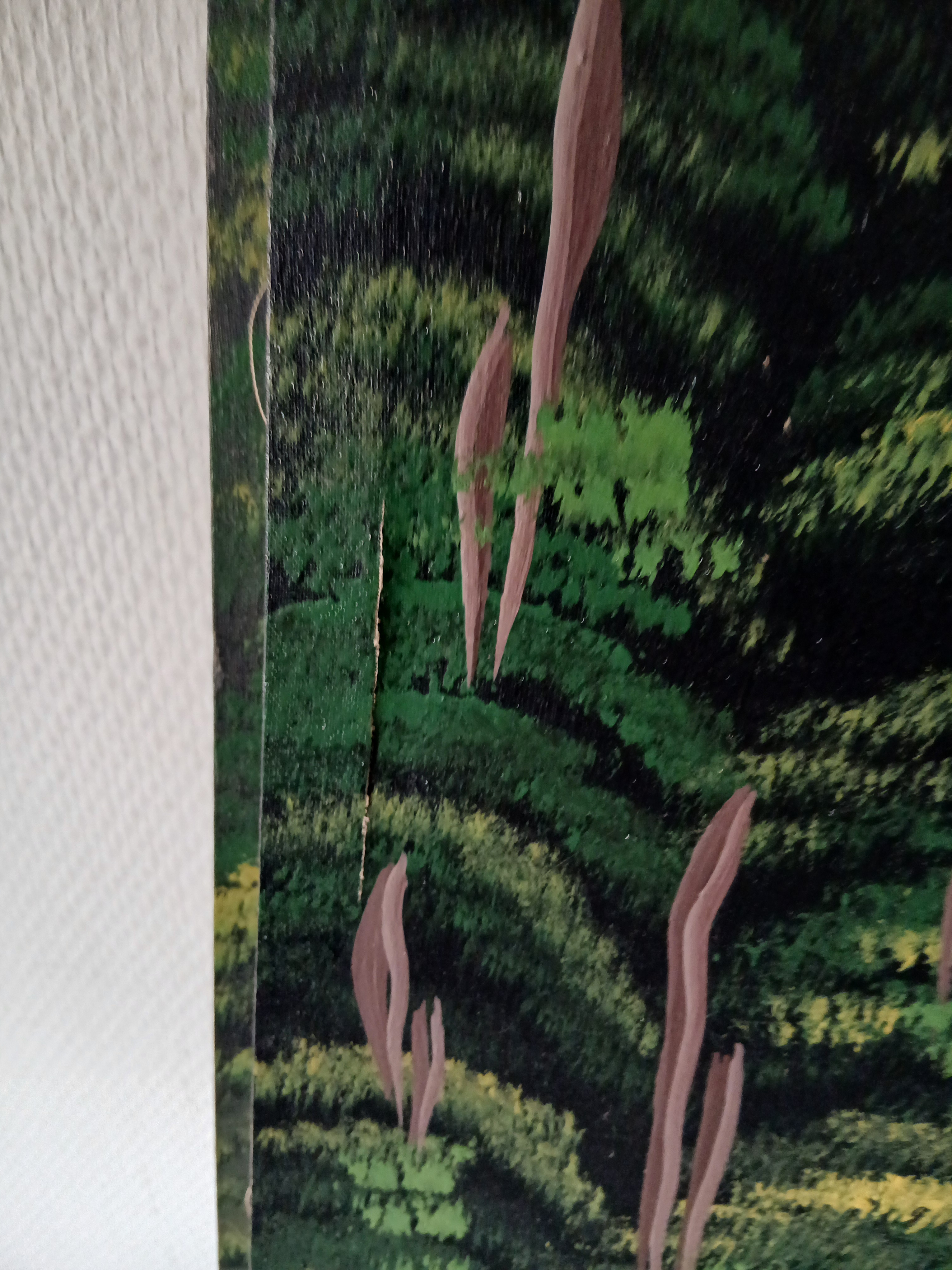 Voir photo 5 de Lot de 2 tableaux , huile sur toile de paysages africains par el peintre Gabonais Jean-Joseph MENDOME-NYOH. Lot de 2 tableaux , huile sur toile de paysages africains par el peintre Gabonais Jean-Joseph MENDOME-NYOH. Très bon état reconditionné photo 5