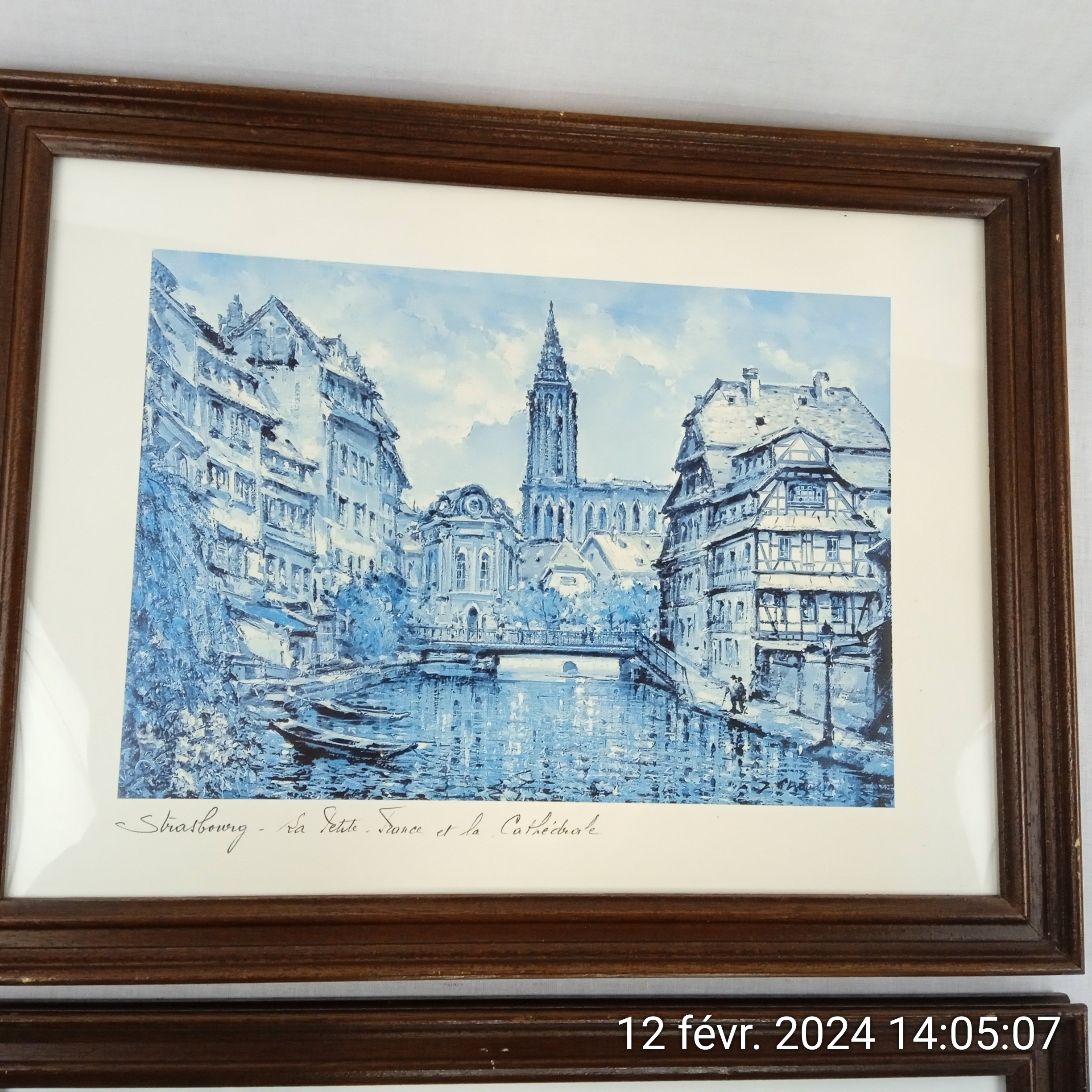 Voir photo 3 de Lot de 2 Tableaux reproductions Maurice Legendre Strasbourg sous verre Lot de 2 Tableaux reproductions Maurice Legendre Strasbourg sous verre reconditionné photo 3