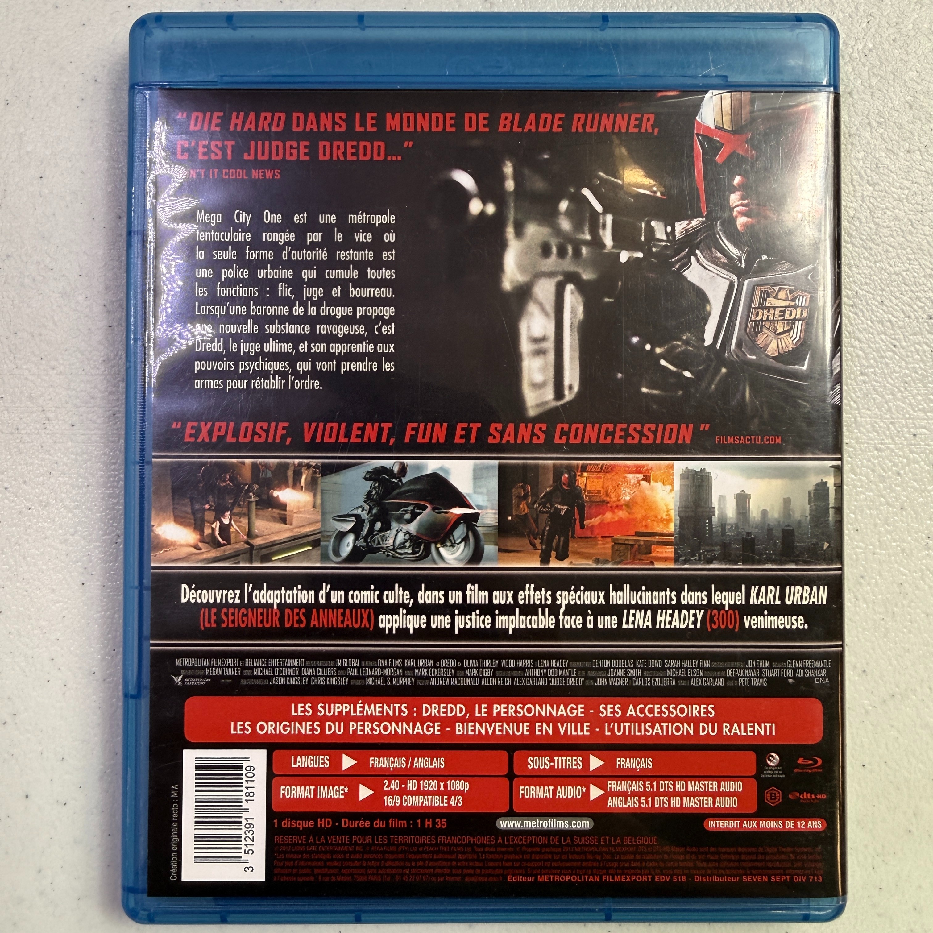 Voir photo 7 de Lot de 3 blue ray : Monsters / Dredd, le jugement est proche / Predator Lot de 3 blue ray : Monsters / Dredd, le jugement est proche / Predator Très bon état reconditionné photo 7