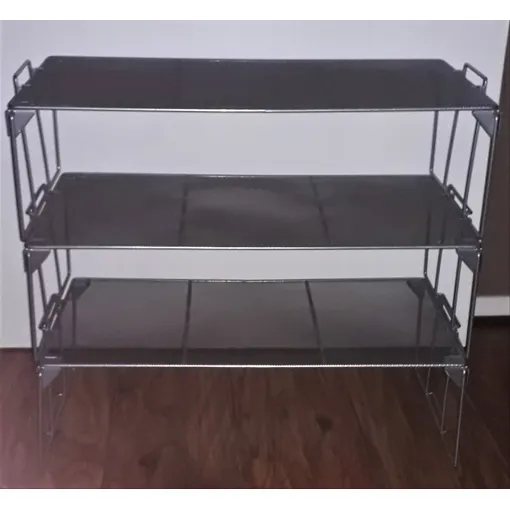 Lot de 3 Etagères Ranges Chaussures En Métal Empilable Bon état reconditionné disponible sur Rakuten