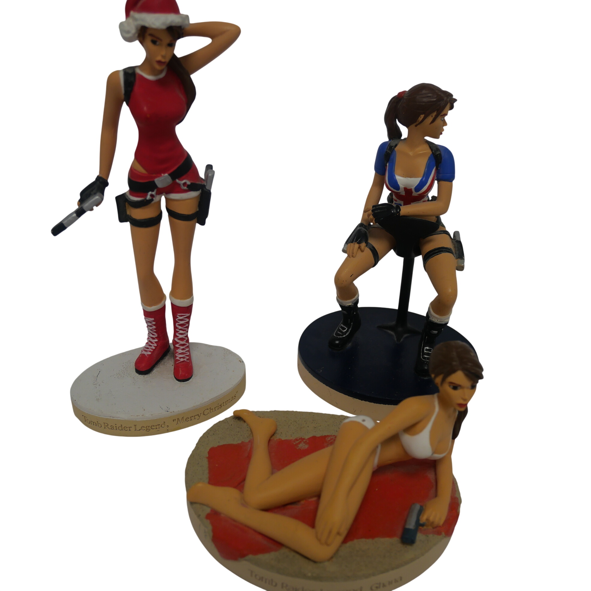 Lot de 3 figurines Lara CROFT Tomb Raider Legend Bon état - 29,00 € Lot de 3 figurines Lara CROFT Tomb Raider Legend Bon état reconditionné disponible sur Label Emmaüs