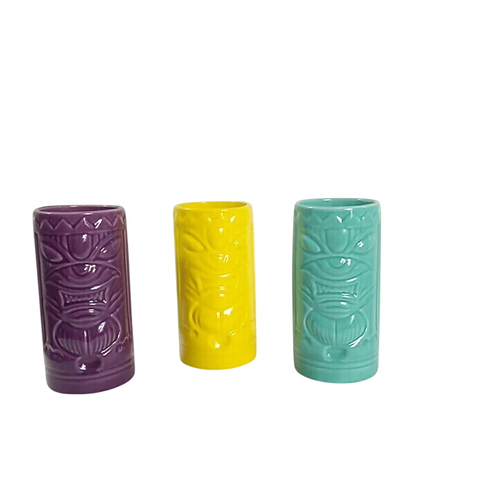 Acheter Lot de 3 gobelets (tasses) exotiques en céramique vintage Très bon état - 10,50 € Lot de 3 gobelets (tasses) exotiques en céramique vintage Très bon état reconditionné disponible sur Label Emmaüs