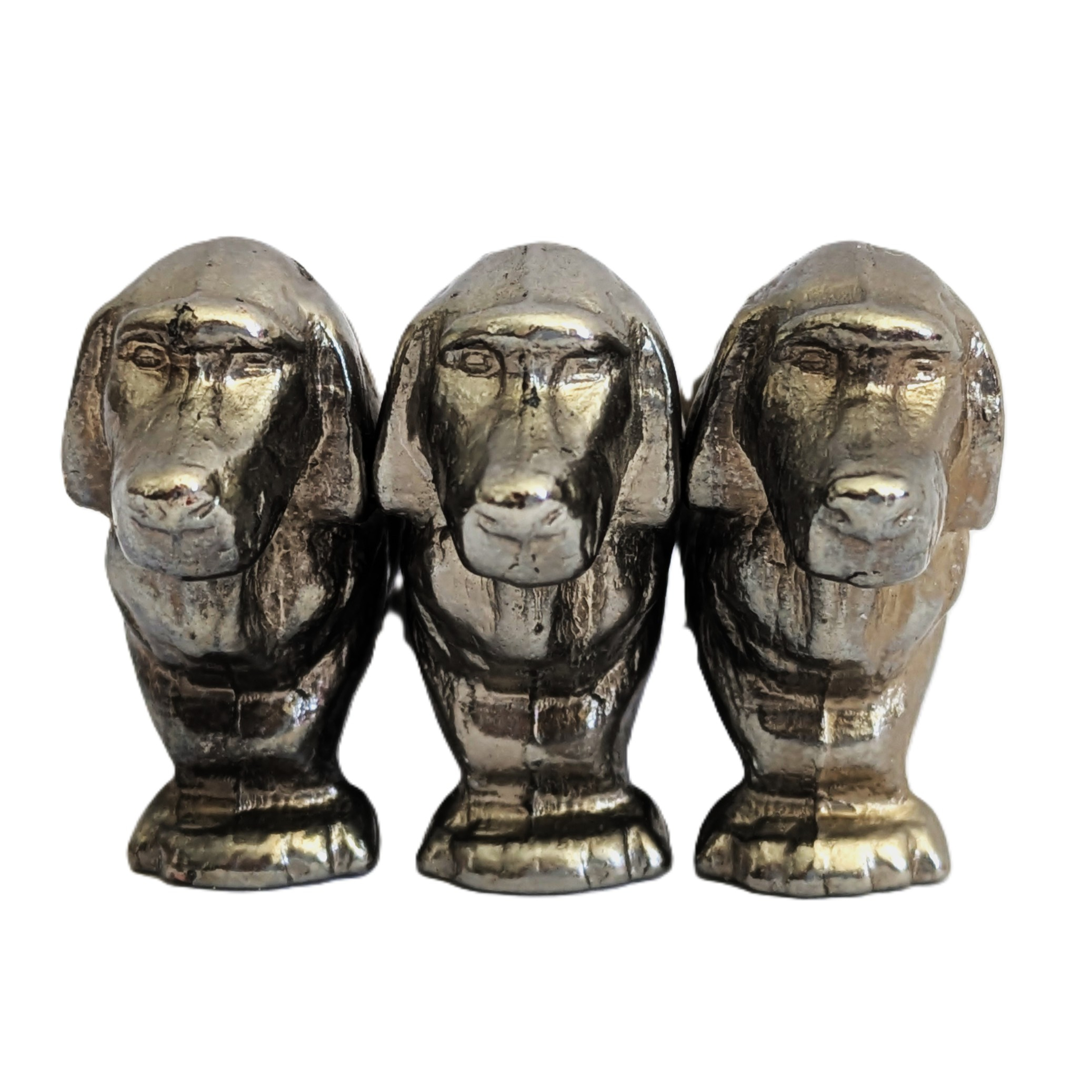 Voir photo 4 de 🐕 Lot de 3 repose‑couteaux teckels - Métal argenté - Super état 🐕 Lot de 3 repose‑couteaux teckels - Métal argenté - Super état reconditionné photo 4