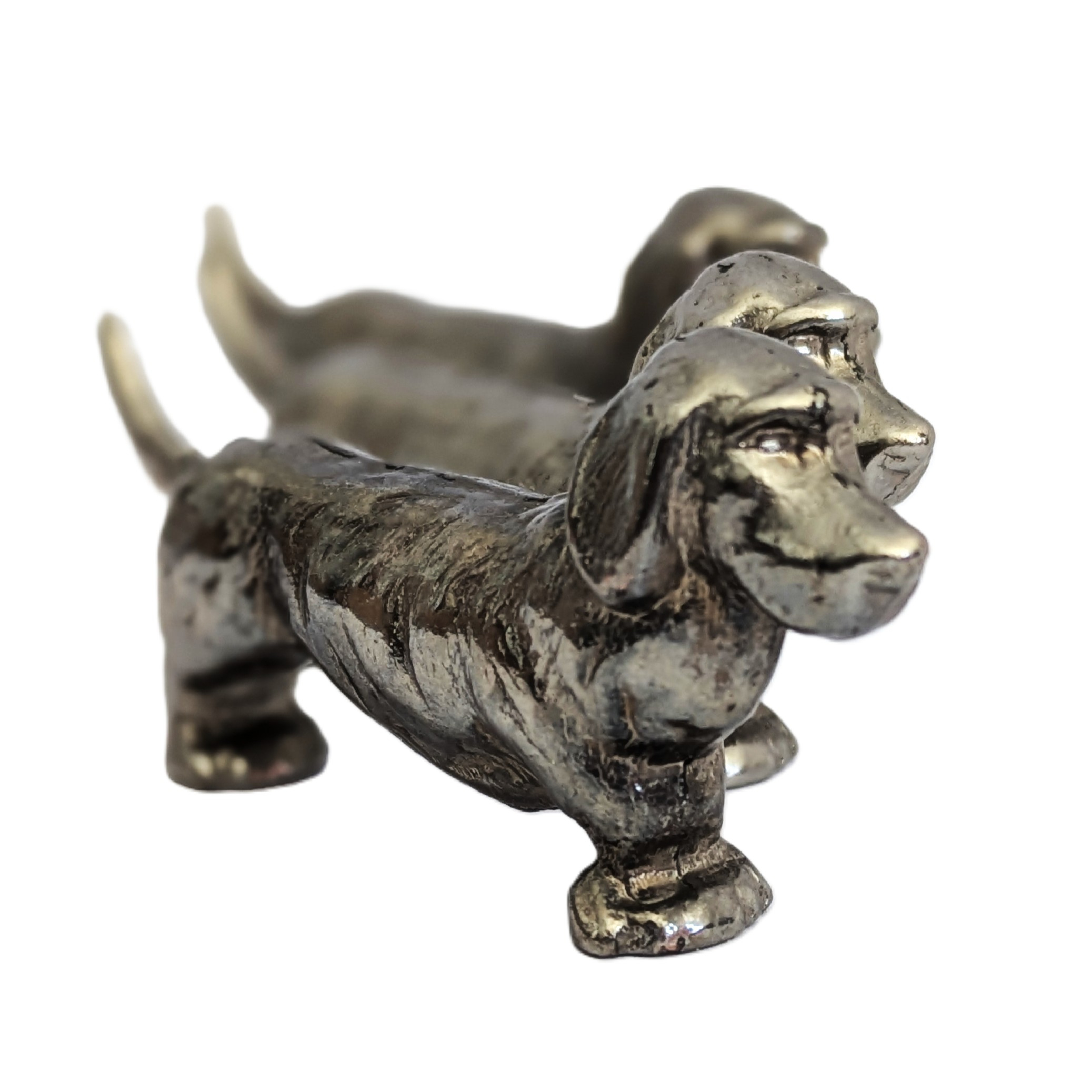 Voir photo 6 de 🐕 Lot de 3 repose‑couteaux teckels - Métal argenté - Super état 🐕 Lot de 3 repose‑couteaux teckels - Métal argenté - Super état reconditionné photo 6