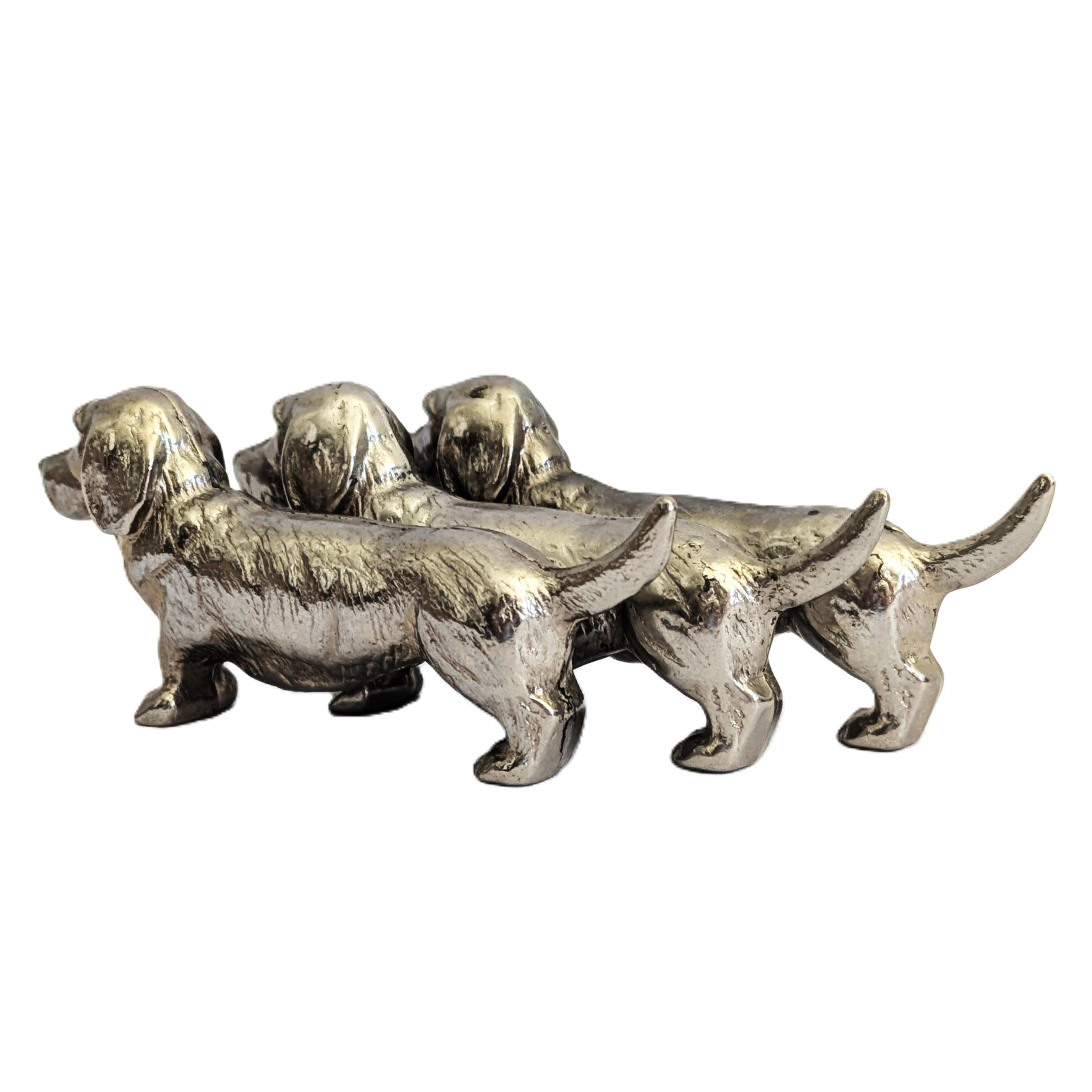 Voir photo 9 de 🐕 Lot de 3 repose‑couteaux teckels - Métal argenté - Super état 🐕 Lot de 3 repose‑couteaux teckels - Métal argenté - Super état reconditionné photo 9