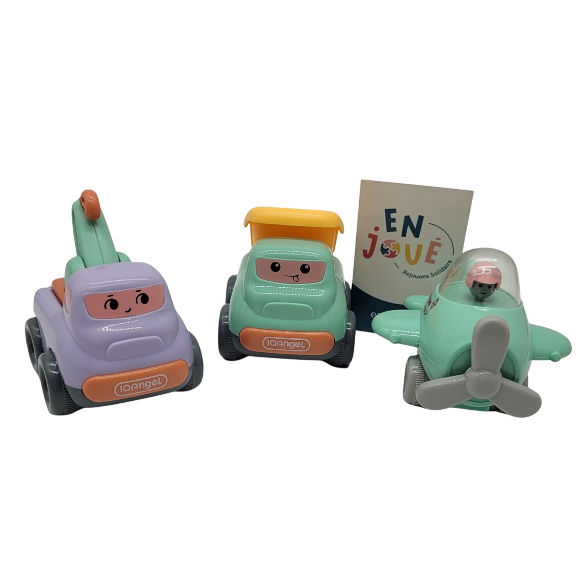 Acheter Lot de 3 véhicules - Iqangel - À partir de 3 ans. Très bon état - 10,00 € Lot de 3 véhicules - Iqangel - À partir de 3 ans. Très bon état reconditionné disponible sur Label Emmaüs