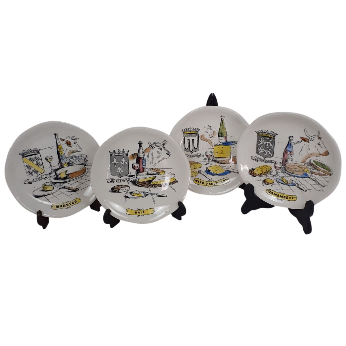 Lot de 4 assiettes à fromage - Céramique - Gien - 20,00 € Lot de 4 assiettes à fromage - Céramique - Gien reconditionné disponible sur Label Emmaüs