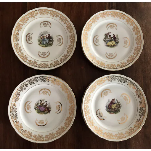 Lot De 4 Assiettes À Soupe En Porcelaine Ø 23 Cm Bon état reconditionné disponible sur Rakuten