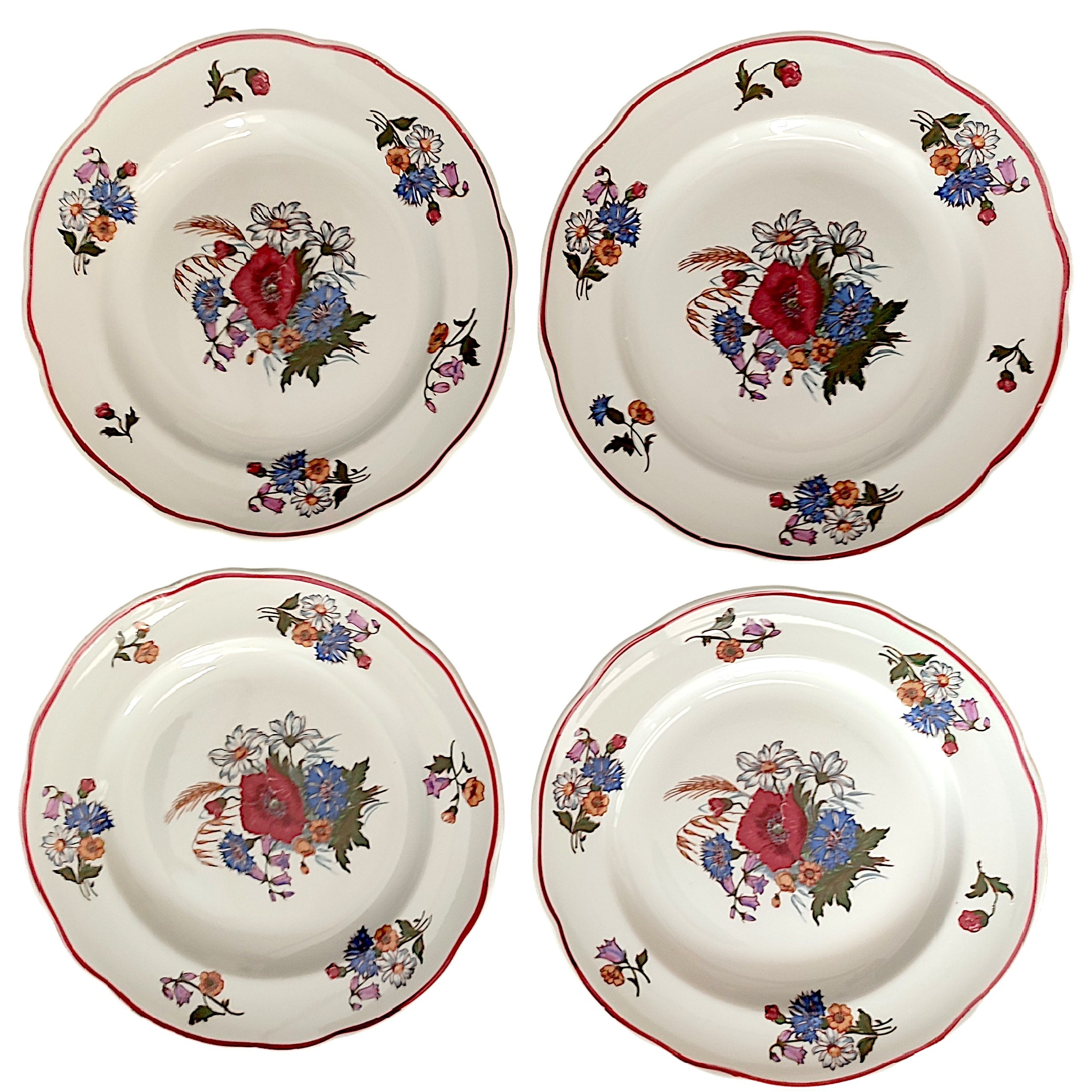 Lot de 4 assiettes plates en porcelaine - modèle Agreste Pyroblan par Sarreguemines. - 26,00 € Lot de 4 assiettes plates en porcelaine - modèle Agreste Pyroblan par Sarreguemines. reconditionné disponible sur Label Emmaüs