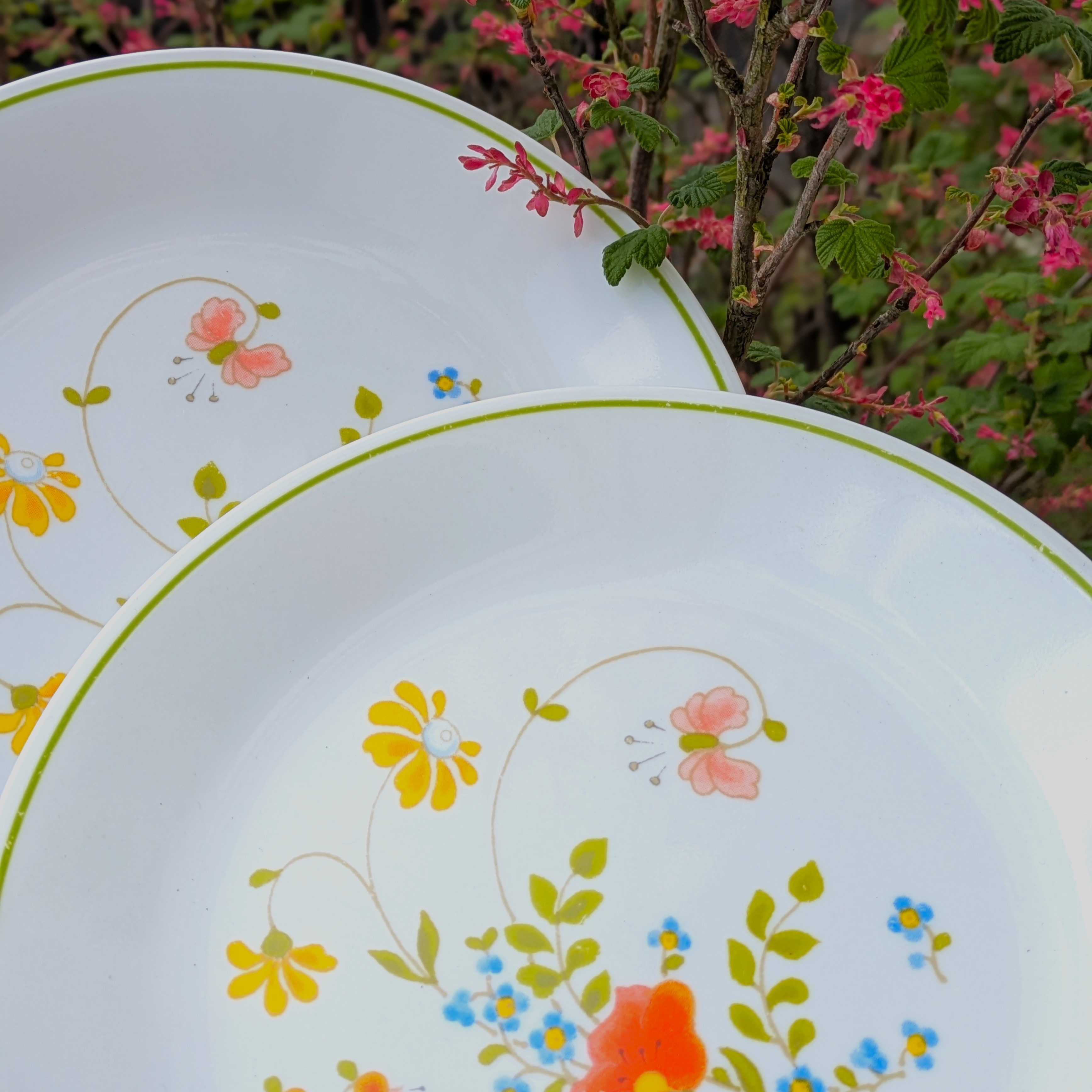 Voir photo 5 de Lot de 4 assiettes plates vintage Corelle - Corning USA - Années 1960 Lot de 4 assiettes plates vintage Corelle - Corning USA - Années 1960 Très bon état reconditionné photo 5