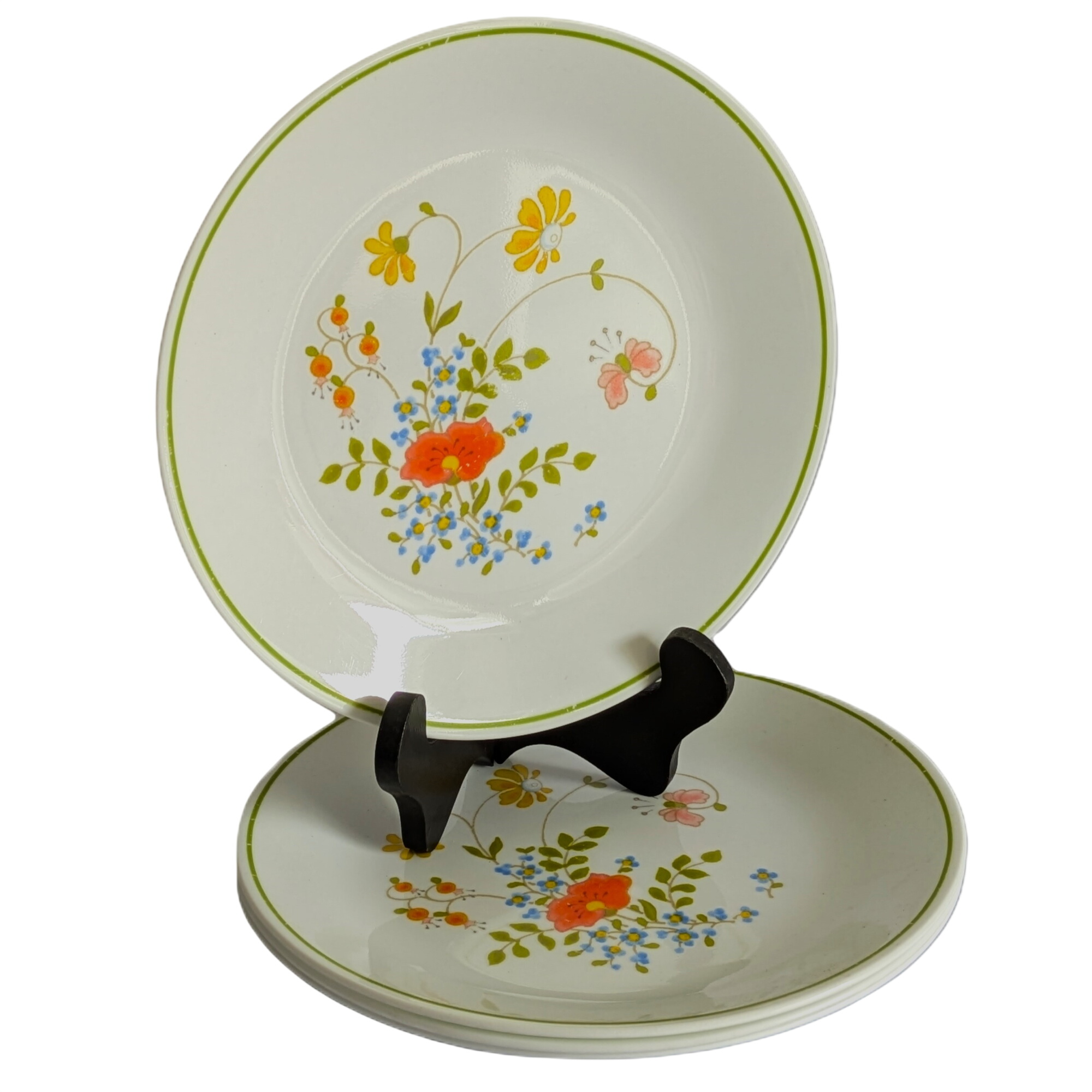 Lot de 4 assiettes plates vintage Corelle - Corning USA - Années 1960 Très bon état - 12,60 € Lot de 4 assiettes plates vintage Corelle - Corning USA - Années 1960 Très bon état reconditionné disponible sur Label Emmaüs