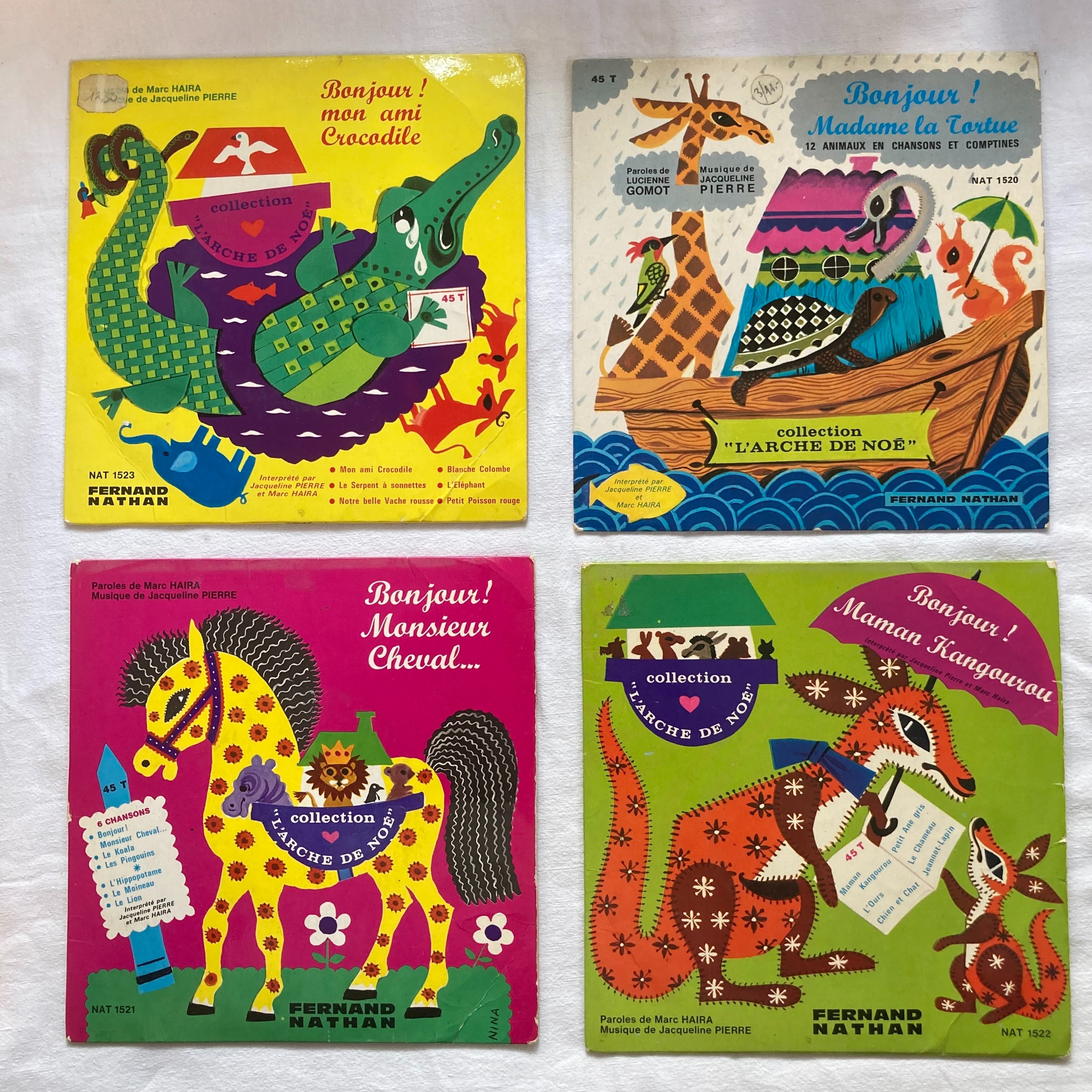 Lot de 4 disques vynil - Chansons enfantines - 45 t État correct - 14,00 € Lot de 4 disques vynil - Chansons enfantines - 45 t État correct reconditionné disponible sur Label Emmaüs