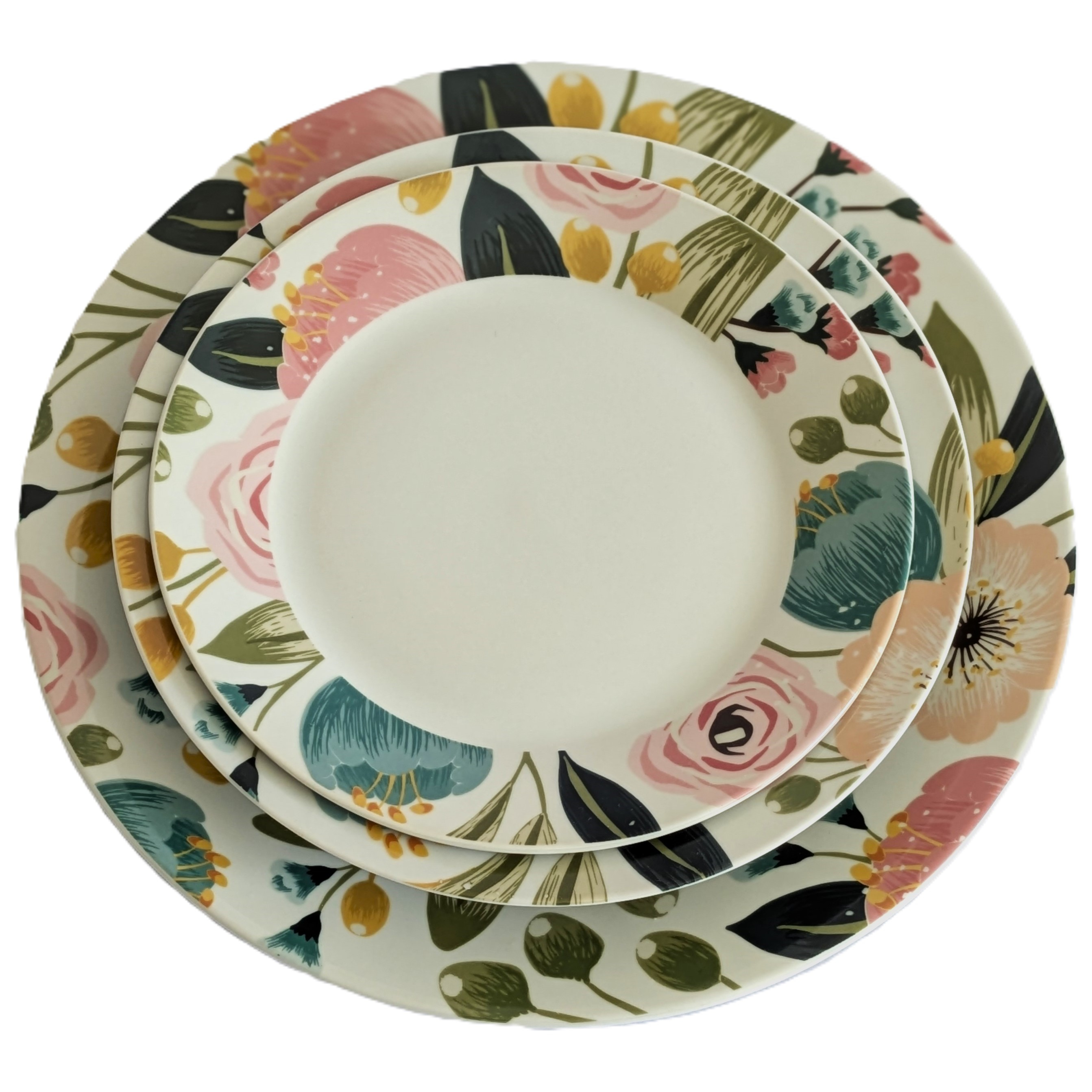 Voir photo 5 de Lot de 4 grandes assiettes H&H Lifestyle - Peony - Neuves - Porcelaine (Ø27.5 cm) Lot de 4 grandes assiettes H&H Lifestyle - Peony - Neuves - Porcelaine (Ø27.5 cm) Parfait état reconditionné photo 5