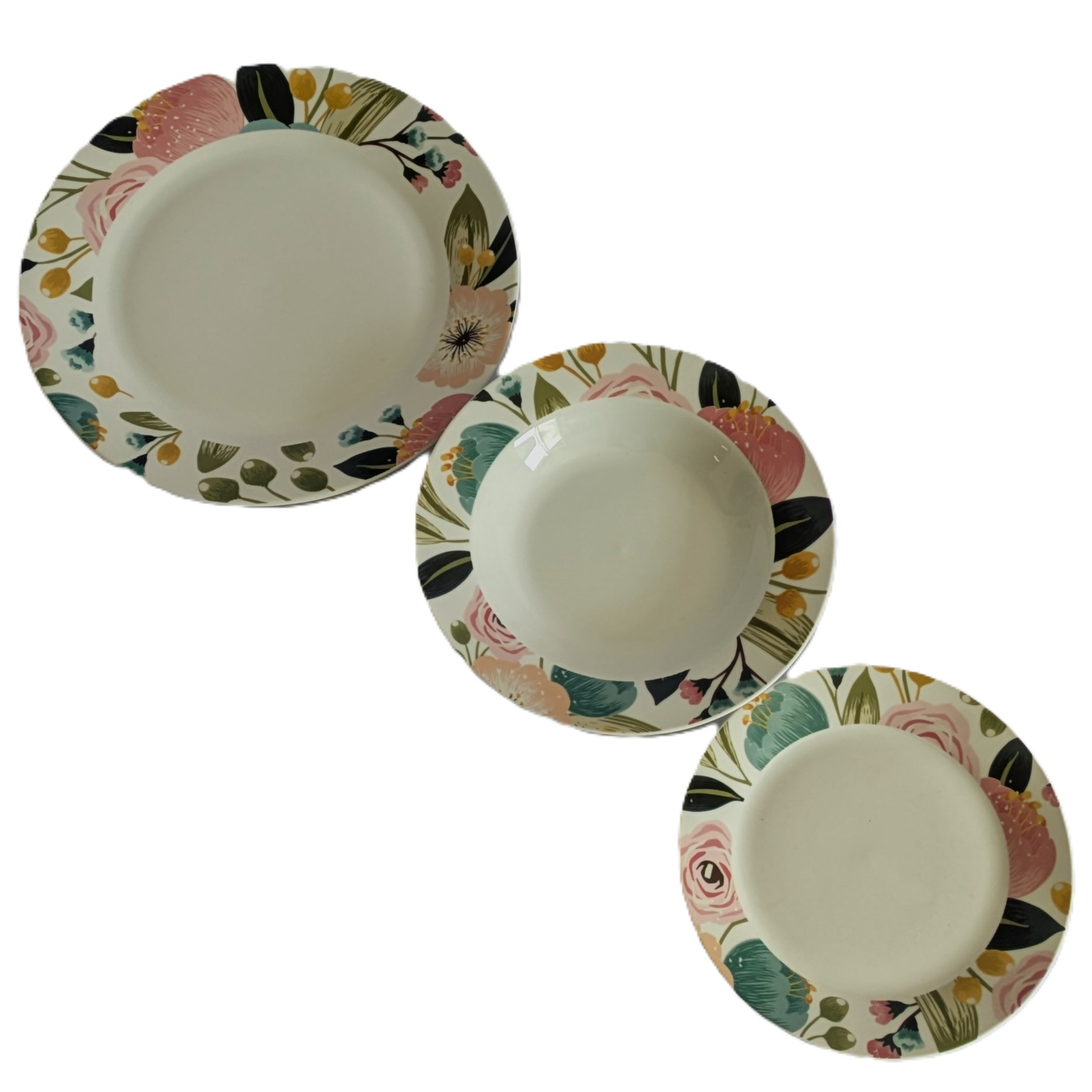 Voir photo 6 de Lot de 4 grandes assiettes H&H Lifestyle - Peony - Neuves - Porcelaine (Ø27.5 cm) Lot de 4 grandes assiettes H&H Lifestyle - Peony - Neuves - Porcelaine (Ø27.5 cm) Parfait état reconditionné photo 6