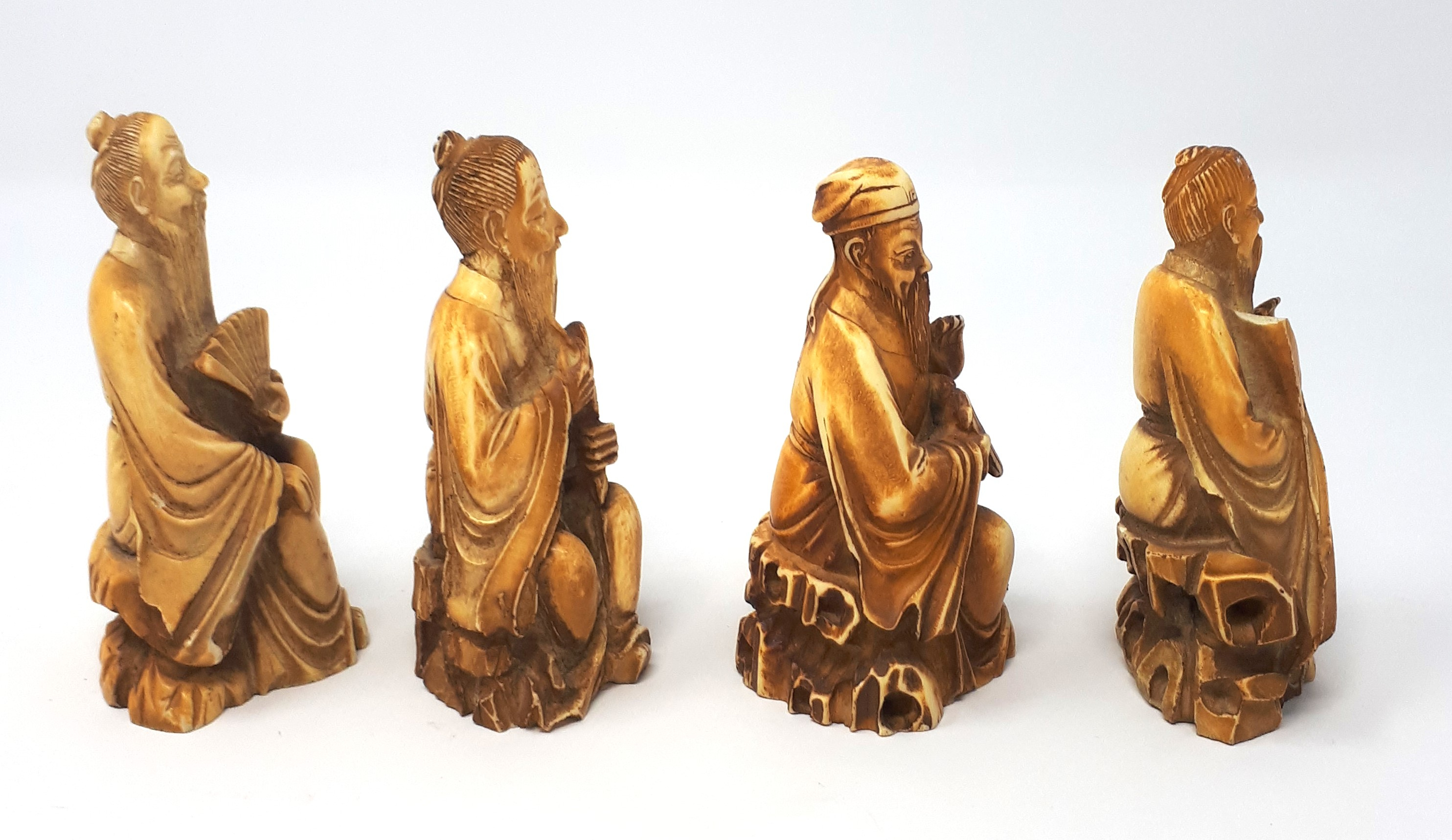Voir photo 2 de Lot de 4 petites statuette Feng shui Lot de 4 petites statuette Feng shui État correct reconditionné photo 2