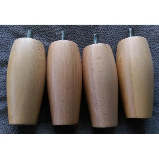 Lot de 4 pieds de en bois massif  - Idéal pour meuble fauteuil sofa tabouret Bon état reconditionné disponible sur Rakuten