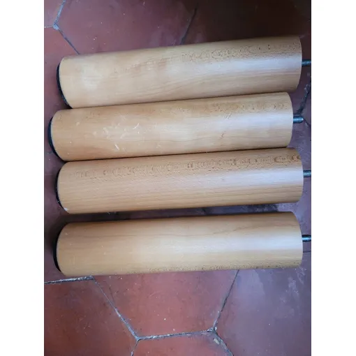 Lot de 4 pieds de lit en bois Bon état reconditionné disponible sur Rakuten