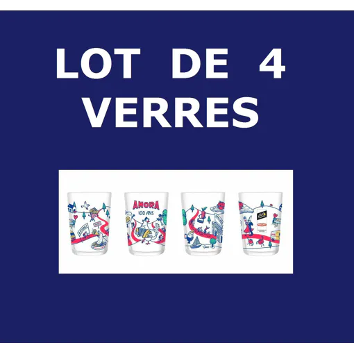 Lot De 4 Verres - Édition Limitée - Collection "Amora 100 Ans & Tour De France" (2019) occasion reconditionné disponible sur Rakuten