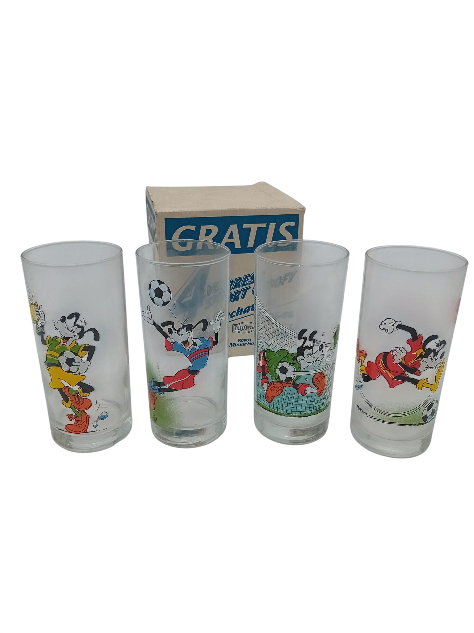 Acheter Lot De 4 Verres Vintage Disney Dingo Sport (O367) Très bon état - 10,00 € Lot De 4 Verres Vintage Disney Dingo Sport (O367) Très bon état reconditionné disponible sur Label Emmaüs