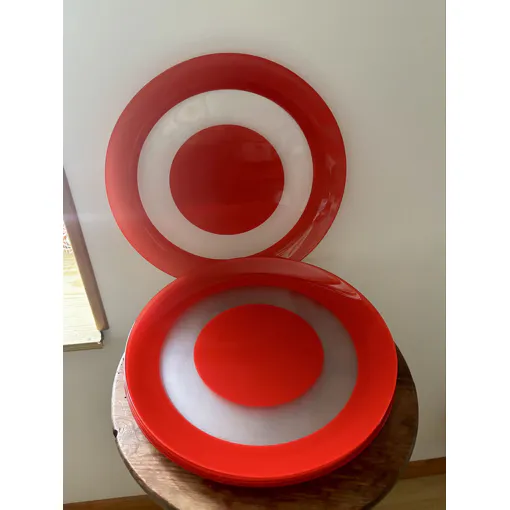 Lot De 5 Assiettes Plates Luminarc Rouge occasion reconditionné disponible sur Rakuten