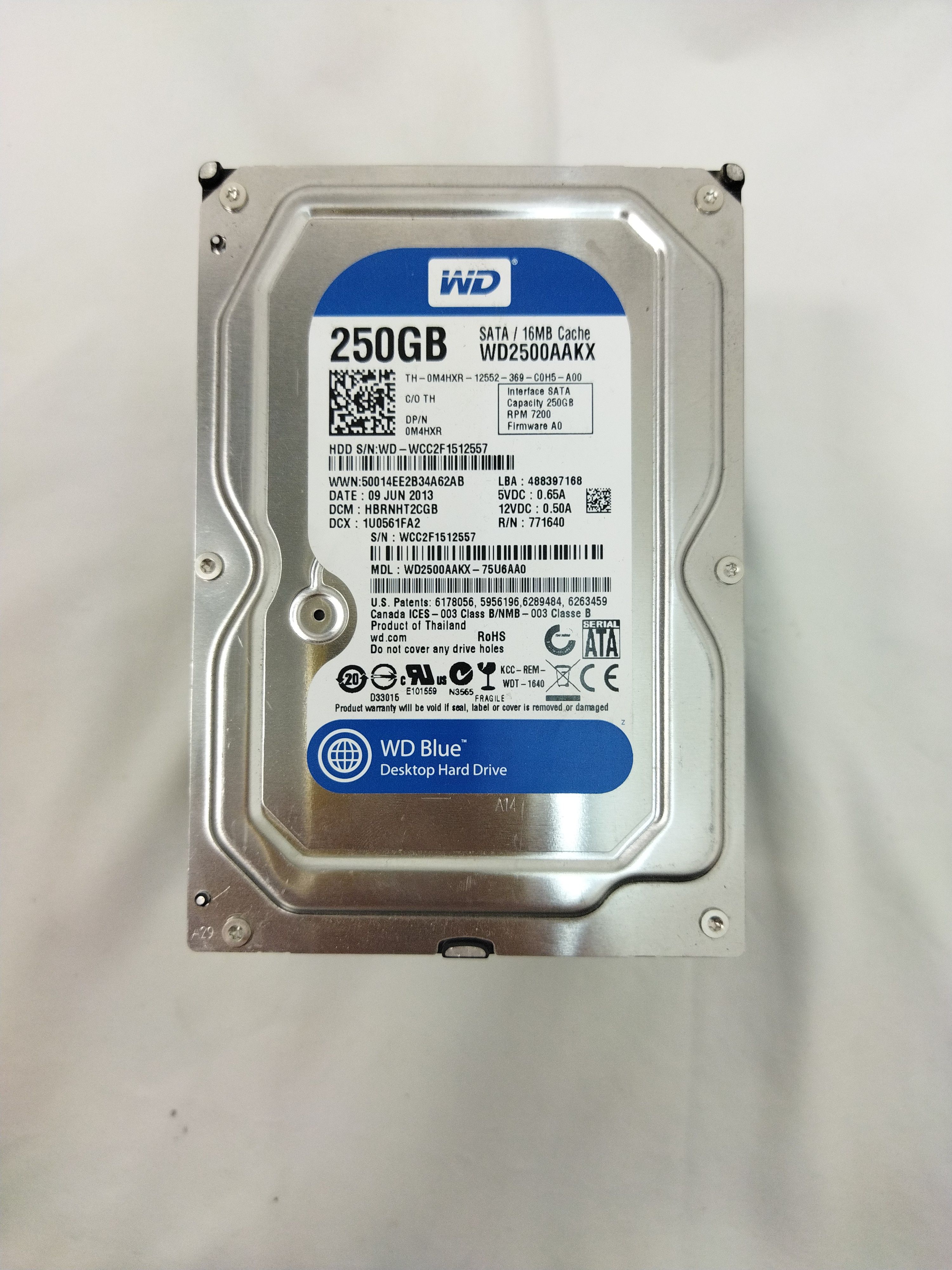 Voir photo 4 de Lot de 5 disques dur de 250 Go de Western Digital Lot de 5 disques dur de 250 Go de Western Digital très bon état reconditionné photo 4