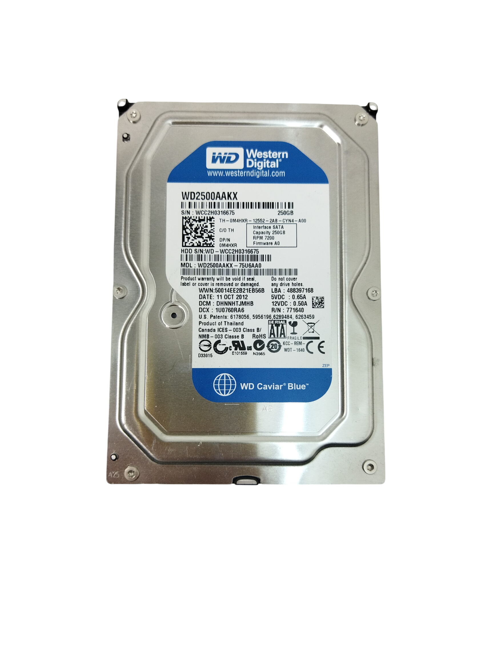 Lot de 5 disques dur de 250 Go de Western Digital Très bon état - 40,00 € Lot de 5 disques dur de 250 Go de Western Digital Très bon état reconditionné disponible sur Label Emmaüs