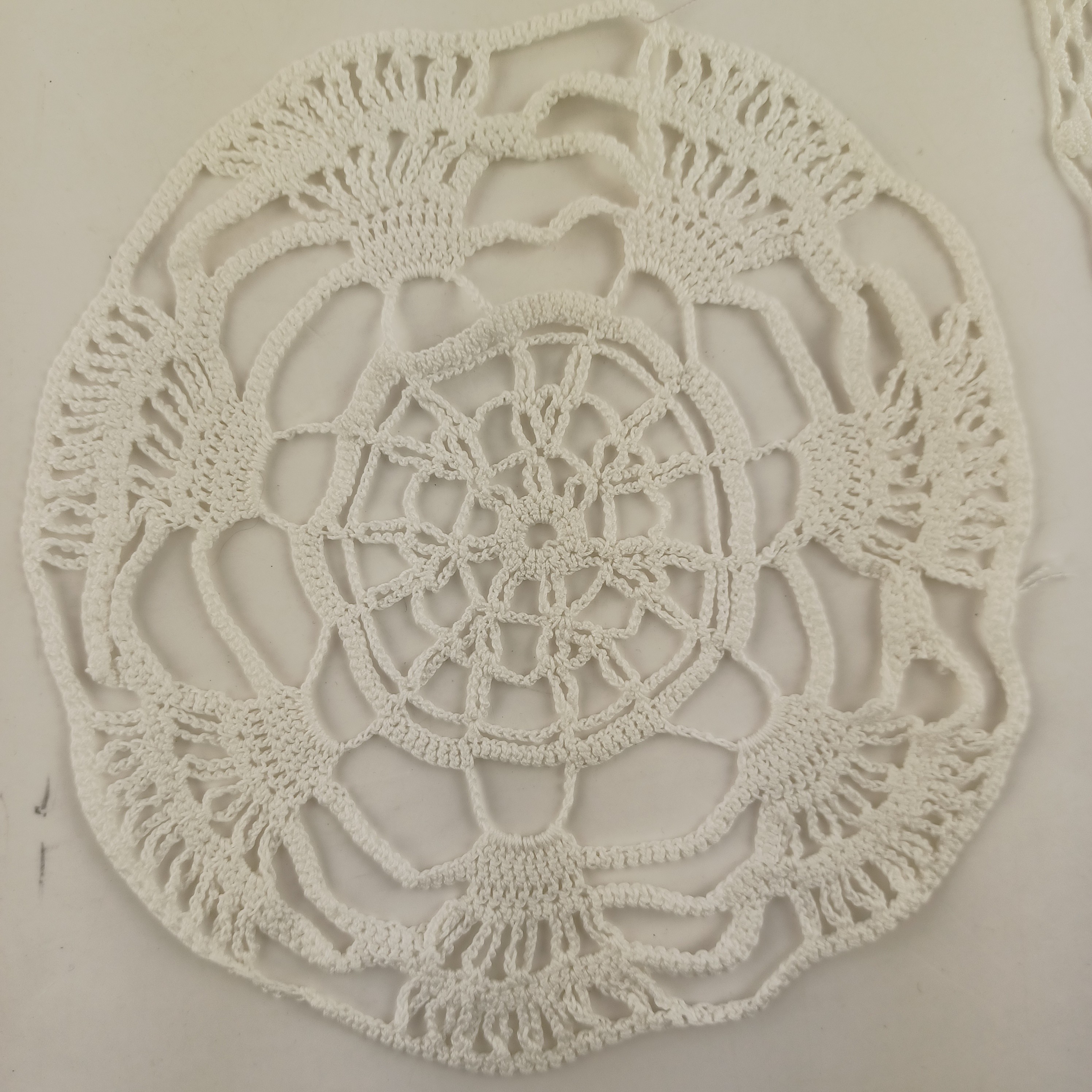 Voir photo 3 de Lot de 5 napperons rond blanc, un de 30 cm, un de 13 cm, un en étoile de 14 cm, un de 13 cm, un de 14 cm Lot de 5 napperons rond blanc, un de 30 cm, un de 13 cm, un en étoile de 14 cm, un de 13 cm, un de 14 cm reconditionné photo 3