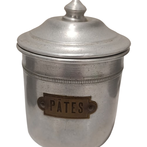 Voir photo 4 de Lot de 5 pots en alluminium : Issu traditionnellement de séries gigognes ou empilables (pots à épices et de cuisine de style campagne rétro française Lot de 5 pots en alluminium : Issu traditionnellement de séries gigognes ou empilables (pots à épices et de cuisine de style campagne rétro française État correct reconditionné photo 4