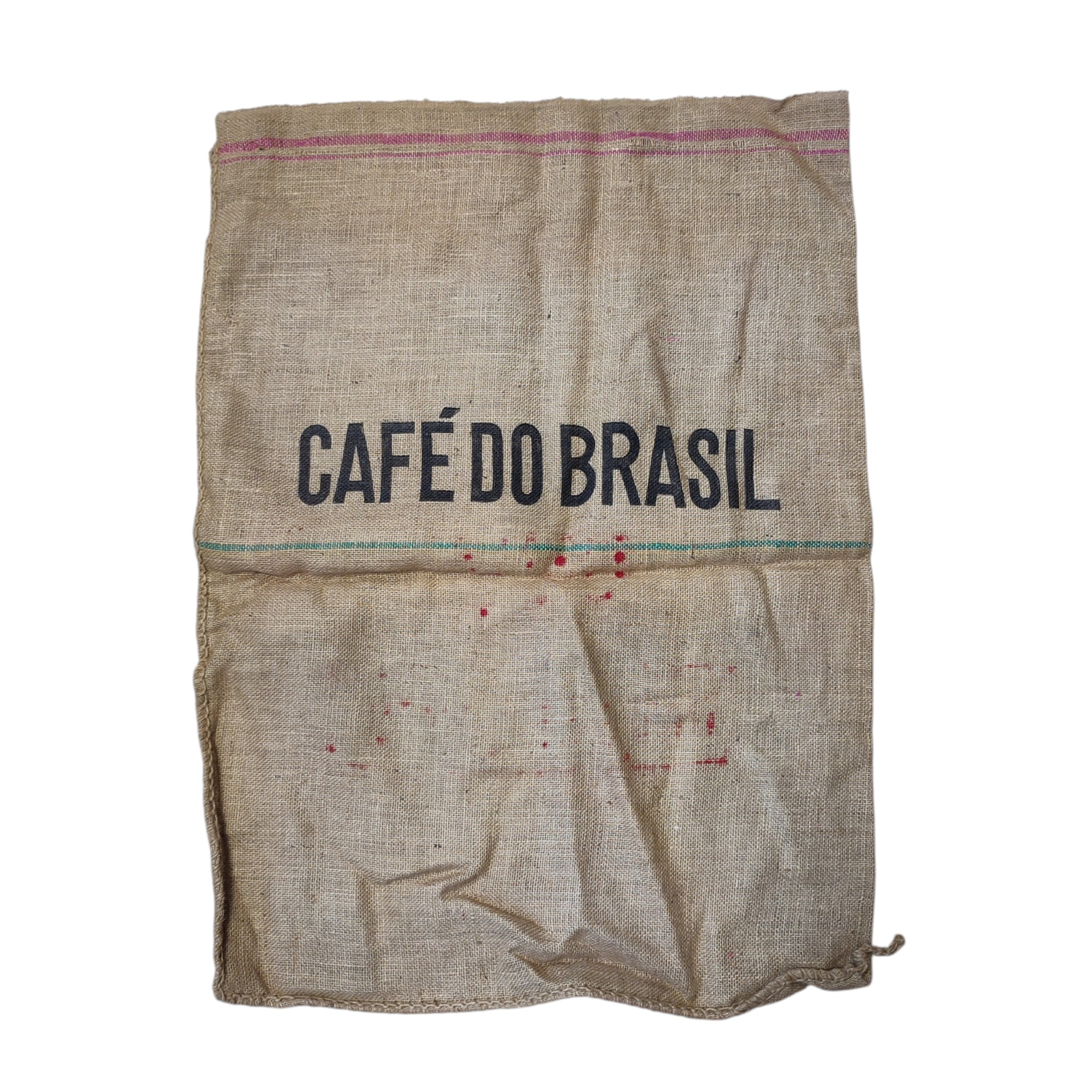 Voir photo 3 de Lot de 5 sacs en toile de jute "Café do Brasil" Lot de 5 sacs en toile de jute "Café do Brasil" État correct reconditionné photo 3