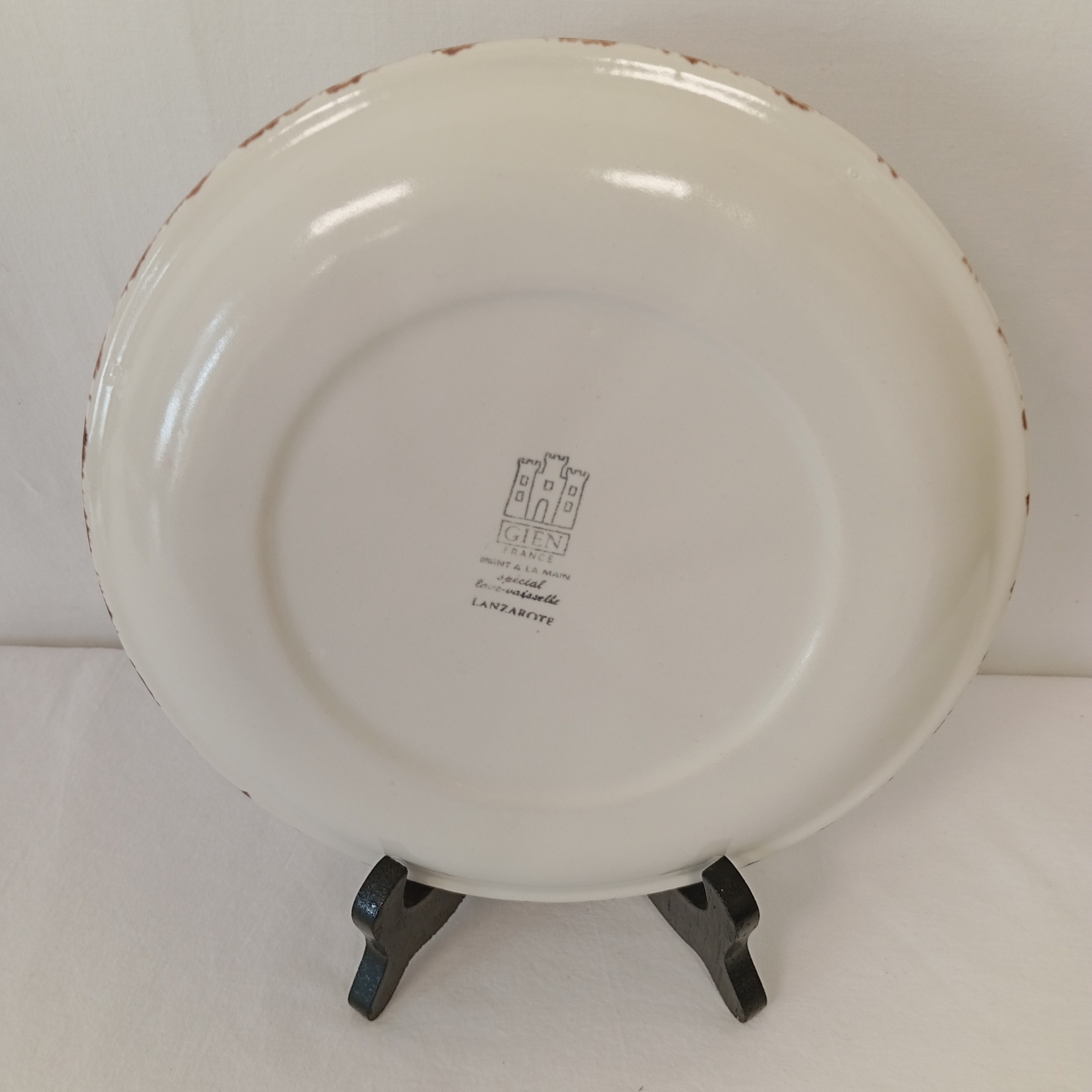 Voir photo 4 de Lot de 6 Assiettes a fondu en faïence de GIEN Lot de 6 Assiettes a fondu en faïence de GIEN Bon état reconditionné photo 4
