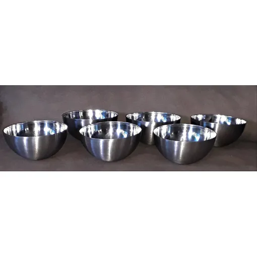 Lot De 6 Bols En Inox Ø12cm Pour Apéritif, Glace, Entrée... Bon état reconditionné disponible sur Rakuten