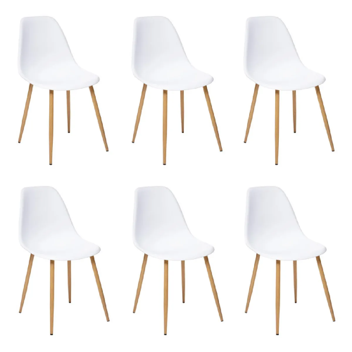 Lot de 6 Chaises Taho 86cm Blanc Reconditionné - 59,81 € Lot de 6 Chaises Taho 86cm Blanc Reconditionné Atmosphera (note : la casse a été ajustée pour reconditionné disponible sur Rue du Commerce Seconde Vie