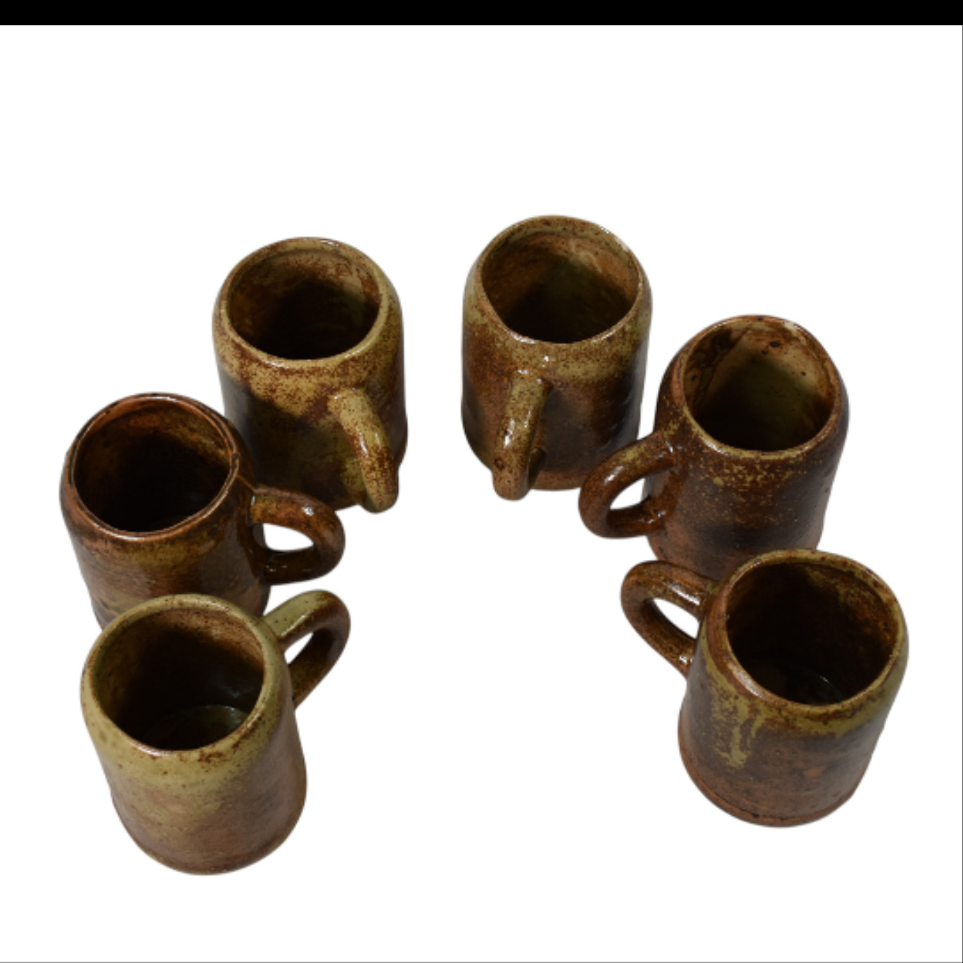 Voir photo 2 de Lot de 6 chopes à bière en grès pyritée Lot de 6 chopes à bière en grès pyritée Bon état reconditionné photo 2