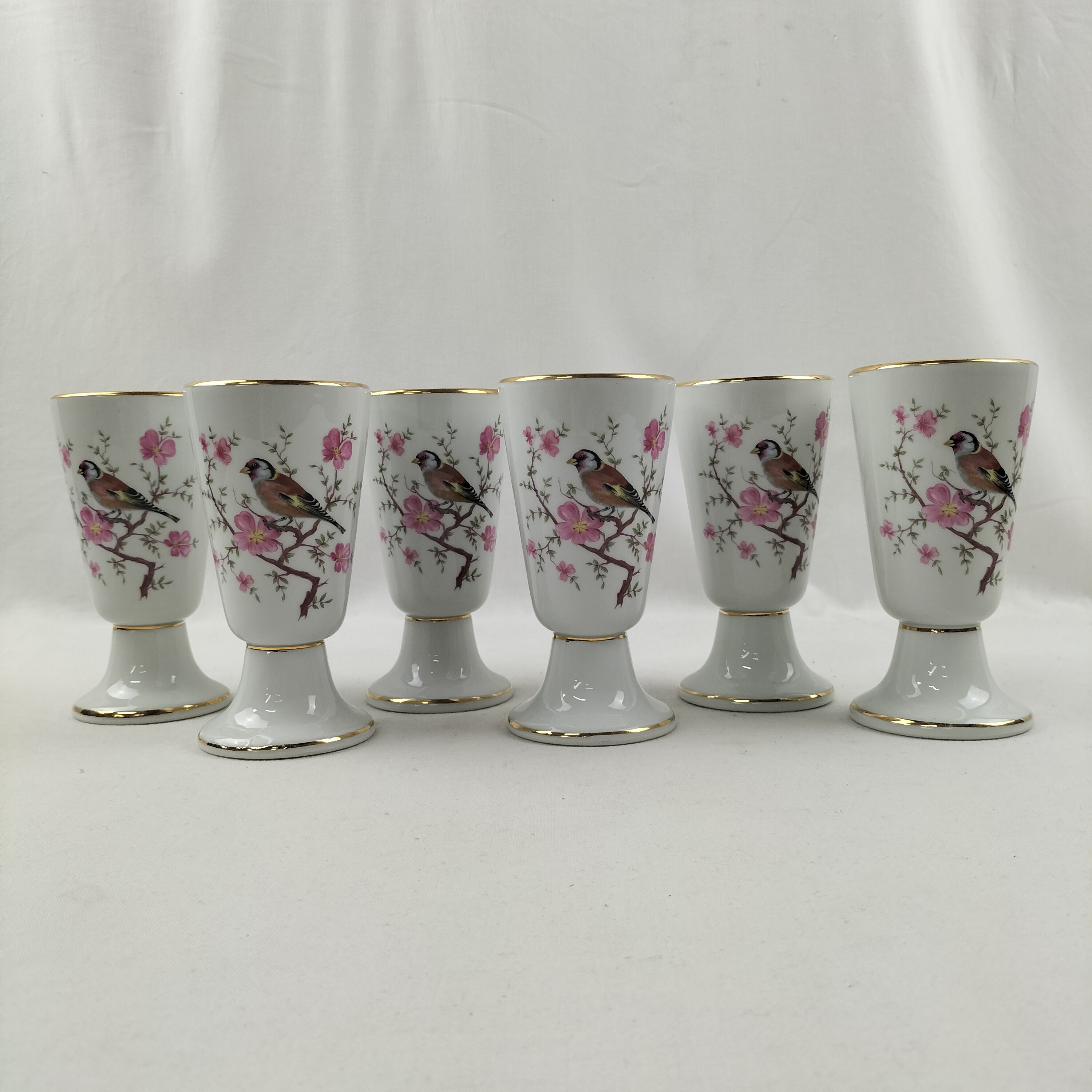 Voir photo 2 de Lot de 6 mazagrans “oiseaux & fleurs” – Tradition CNP France Lot de 6 mazagrans “oiseaux & fleurs” – Tradition CNP France Très bon état reconditionné photo 2