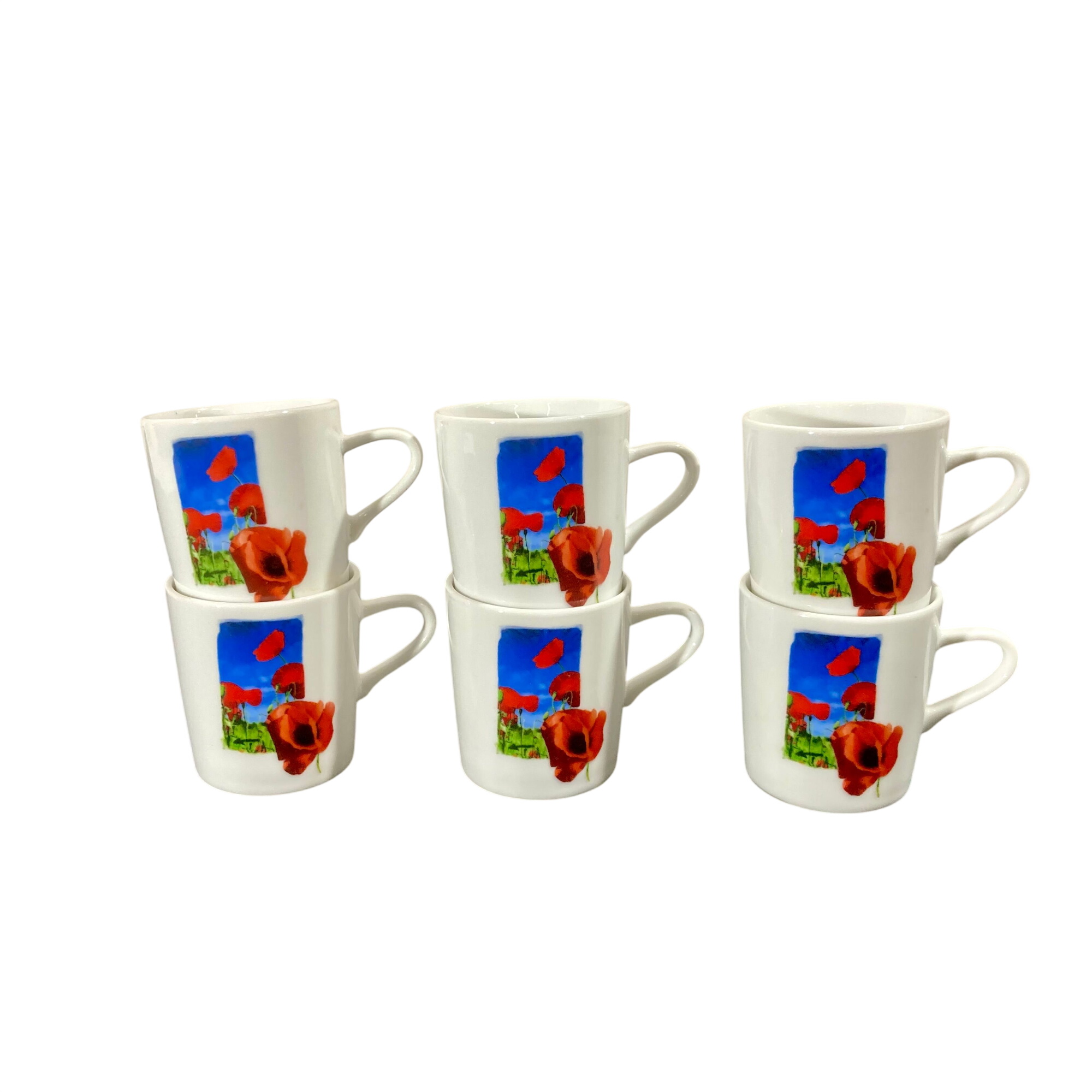 Voir photo 2 de Lot de 6 tasses à expresso vintage en porcelaine blanche Lot de 6 tasses à expresso vintage en porcelaine blanche reconditionné photo 2