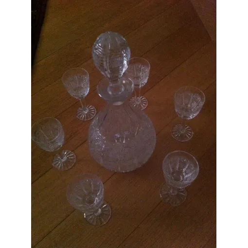 Lot De 6 Verres A Liqueur Et Carafe En Cristal De Boheme Bon état reconditionné disponible sur Rakuten