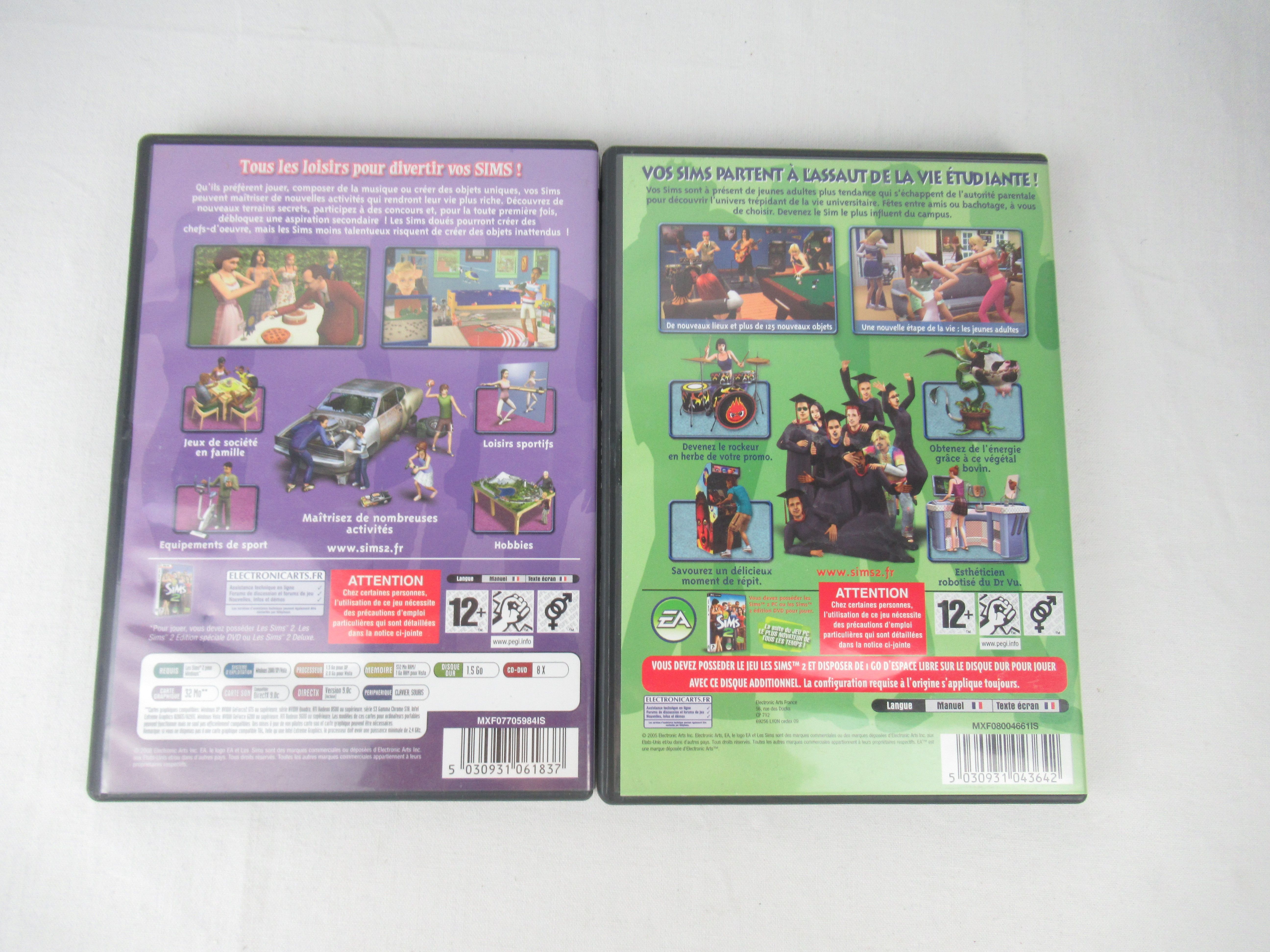 Voir photo 2 de Lot de 7 jeux Les Sims 2 en bon état Lot de 7 jeux Les Sims 2 en bon état Bon état reconditionné photo 2