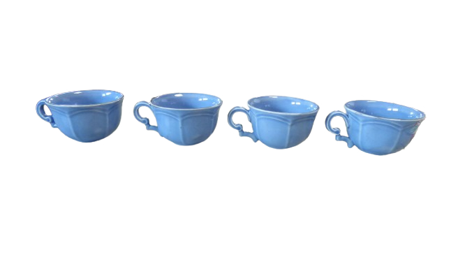 Voir photo 22 de Lot de 8 soucoupes et 8 tasses à café bleues Niderviller assorties Lot de 8 soucoupes et 8 tasses à café bleues Niderviller assorties État correct reconditionné photo 22