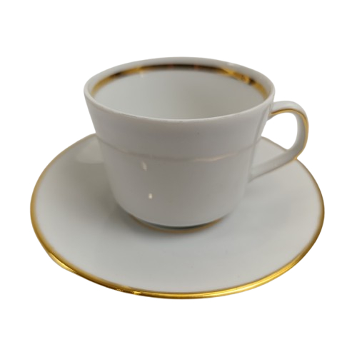 Voir photo 2 de Lot de 9 tasses et soucoupes , théière et sucrier (porcelaine) Lot de 9 tasses et soucoupes , théière et sucrier (porcelaine) Bon état reconditionné photo 2