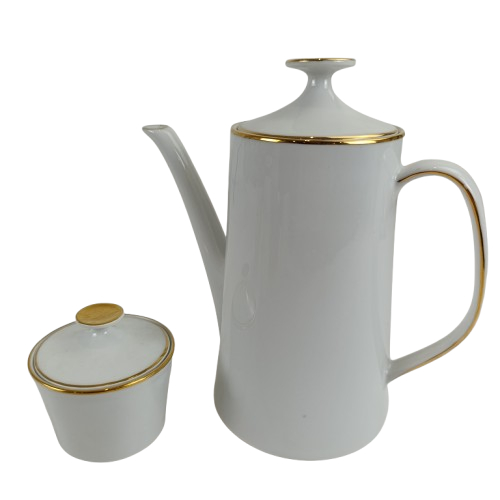 Voir photo 3 de Lot de 9 tasses et soucoupes , théière et sucrier (porcelaine) Lot de 9 tasses et soucoupes , théière et sucrier (porcelaine) Bon état reconditionné photo 3